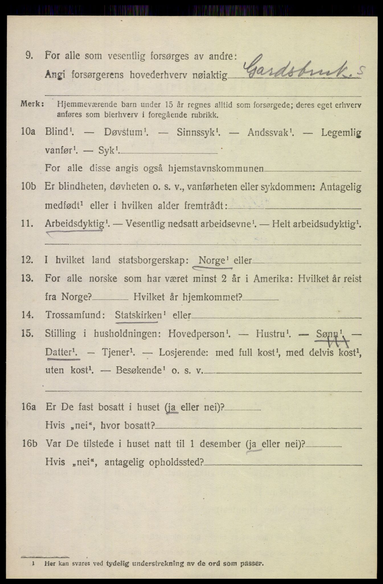 SAH, 1920 census for Vardal, 1920, p. 13804