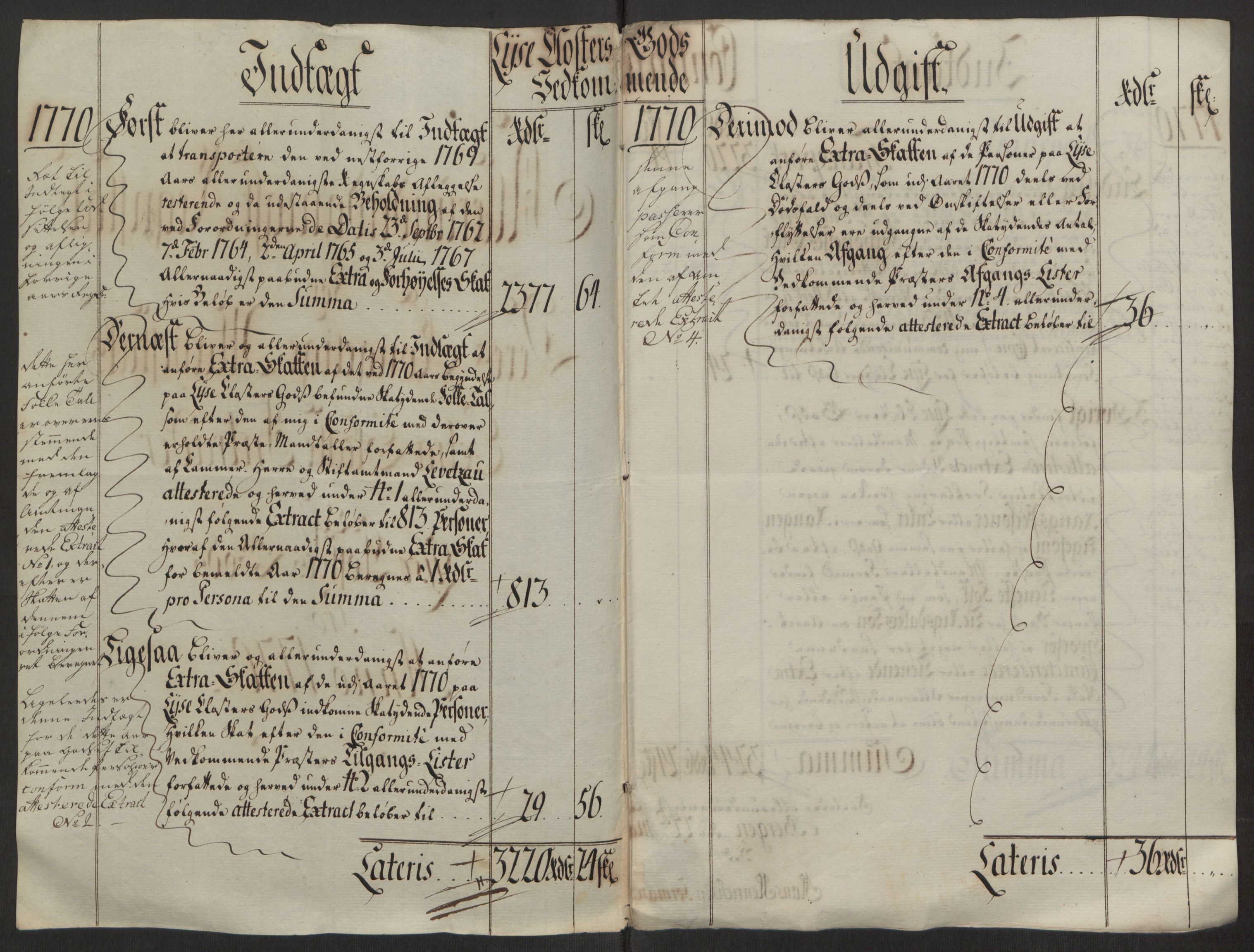 Rentekammeret inntil 1814, Reviderte regnskaper, Fogderegnskap, AV/RA-EA-4092/R50/L3180: Ekstraskatten Lyse kloster, 1762-1783, p. 231