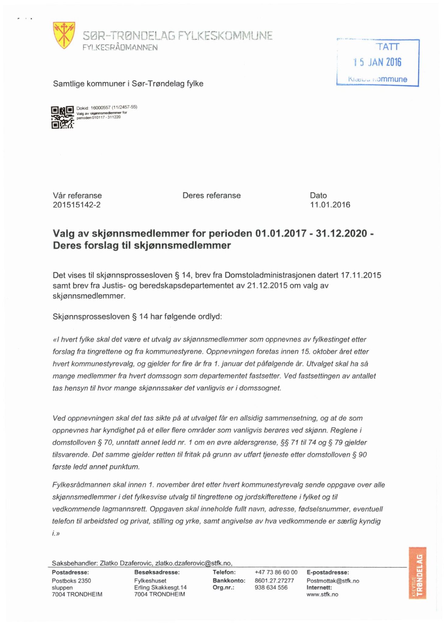 Klæbu Kommune, TRKO/KK/09-VN/L002: Valgnemnda - Møtedokumenter, 2016, p. 7