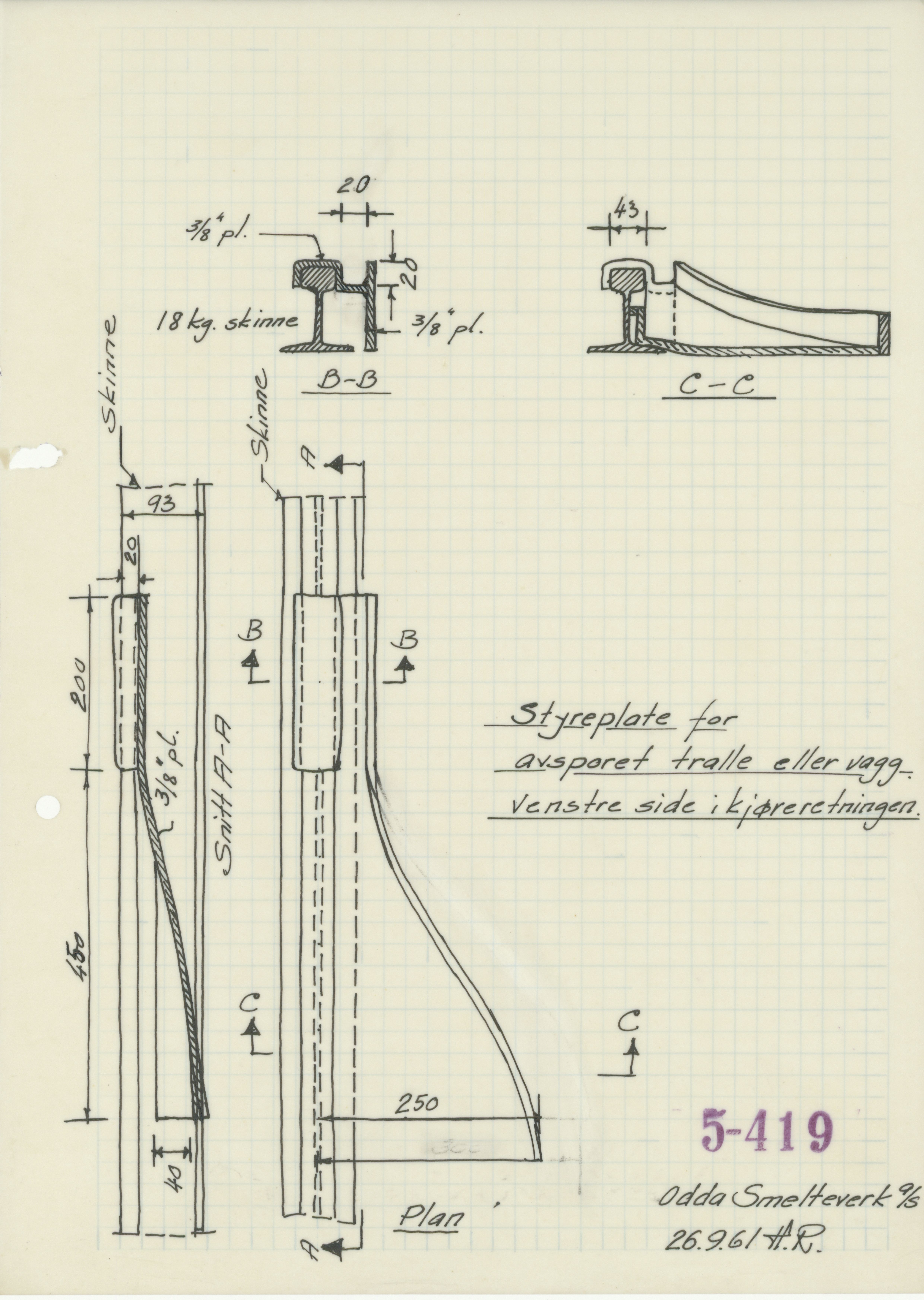 Odda smelteverk AS, KRAM/A-0157.1/T/Td/L0005: Gruppe 5. Transport, taubane, 1954-1994, p. 106