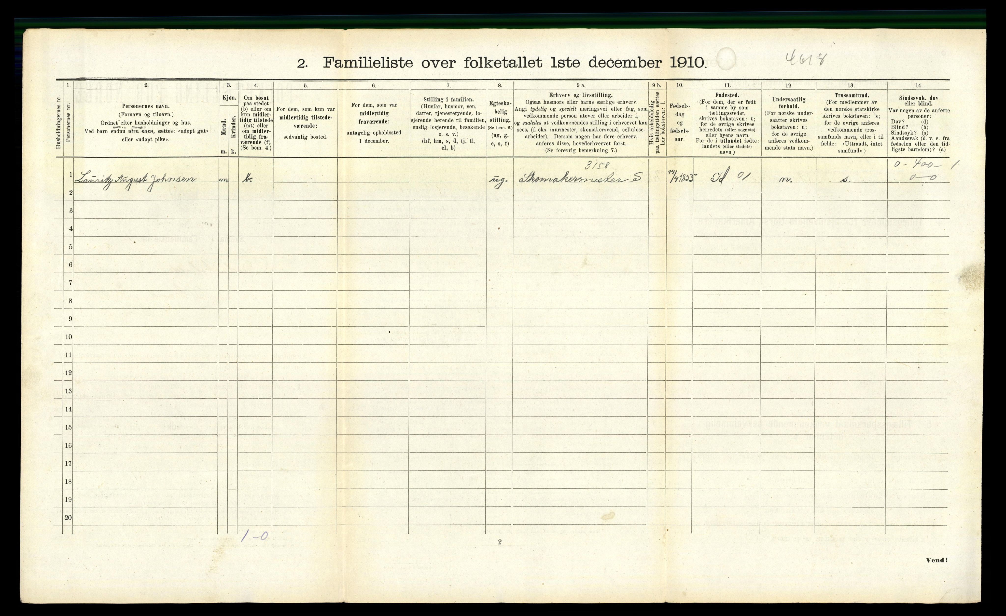 RA, 1910 census for Fredrikshald, 1910, p. 2799