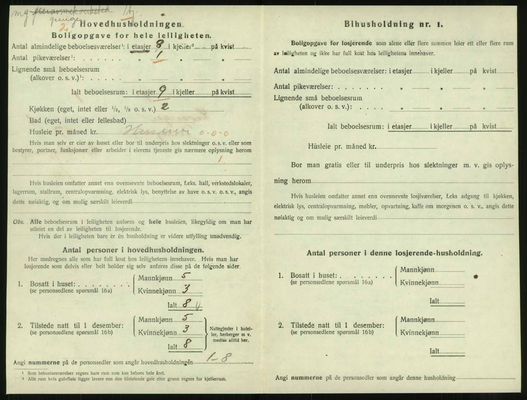 SAT, 1920 census for Levanger town, 1920, p. 555