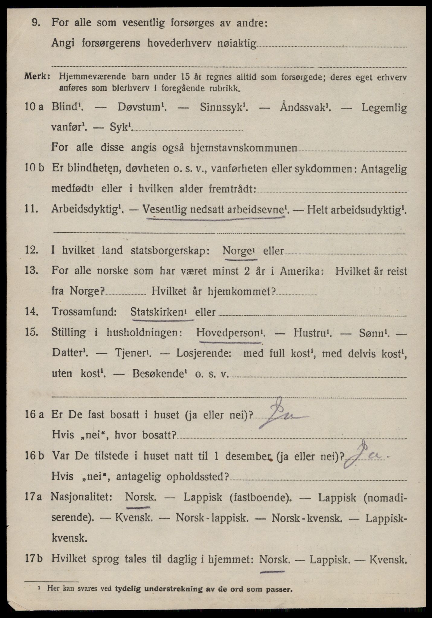 SAT, 1920 census for Hemne, 1920, p. 7925