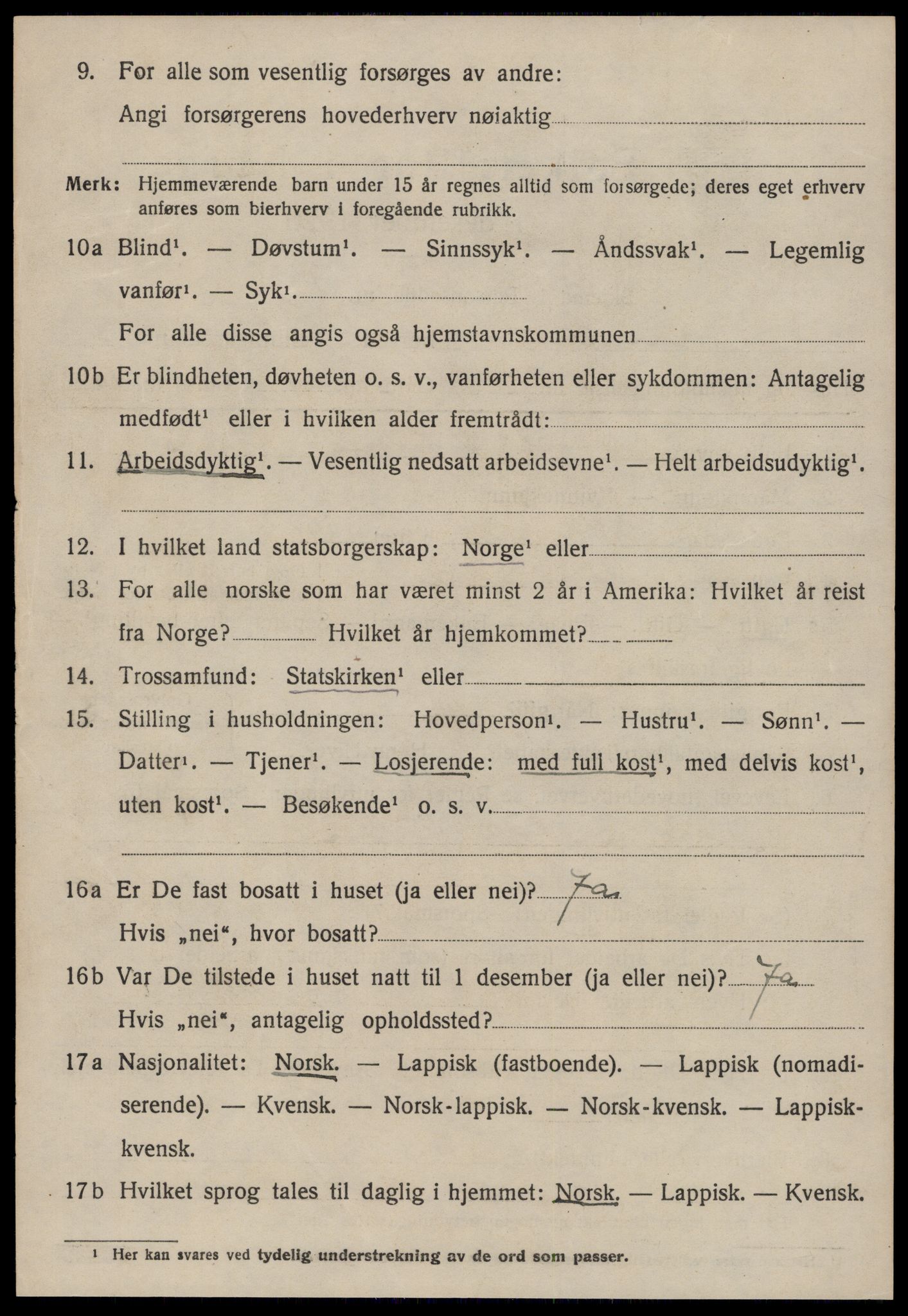 SAT, 1920 census for Rennebu, 1920, p. 2531