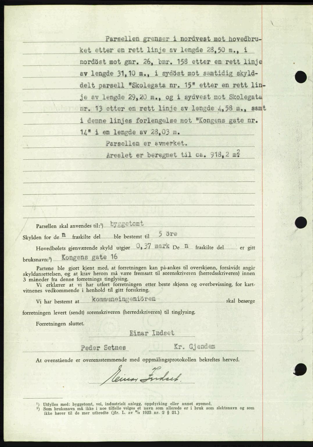 Romsdal sorenskriveri, AV/SAT-A-4149/1/2/2C: Mortgage book no. A22, 1947-1947, Diary no: : 657/1947