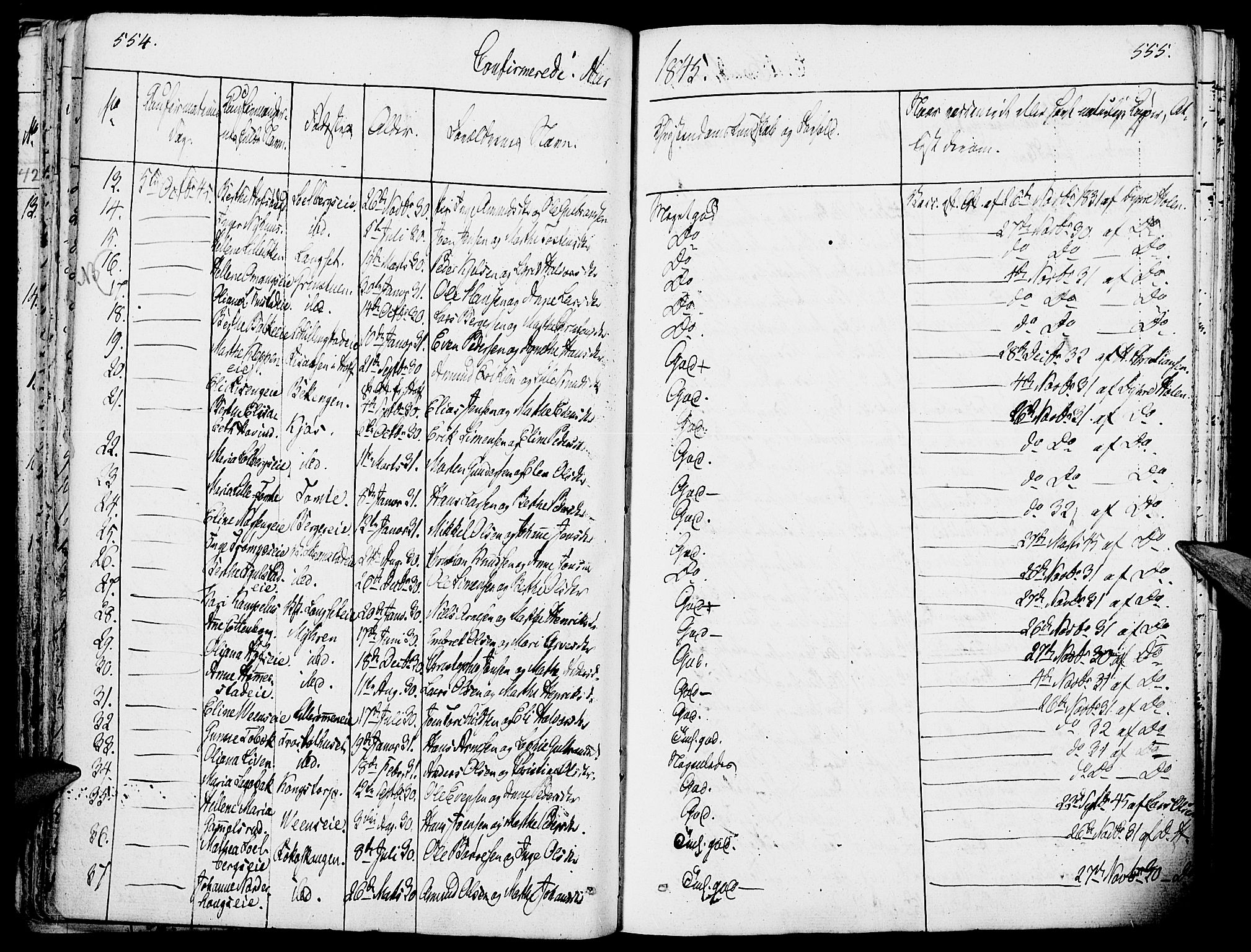 Løten prestekontor, AV/SAH-PREST-022/K/Ka/L0006: Parish register (official) no. 6, 1832-1849, p. 554-555