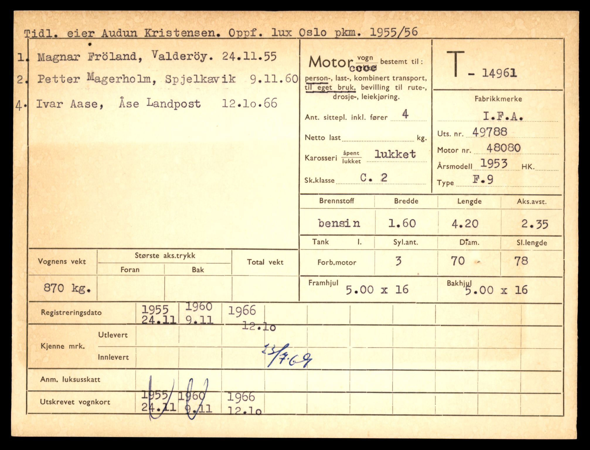 Møre og Romsdal vegkontor - Ålesund trafikkstasjon, SAT/A-4099/F/Fe/L0049: Registreringskort for kjøretøy T 14864 - T 18613, 1927-1998, p. 2259