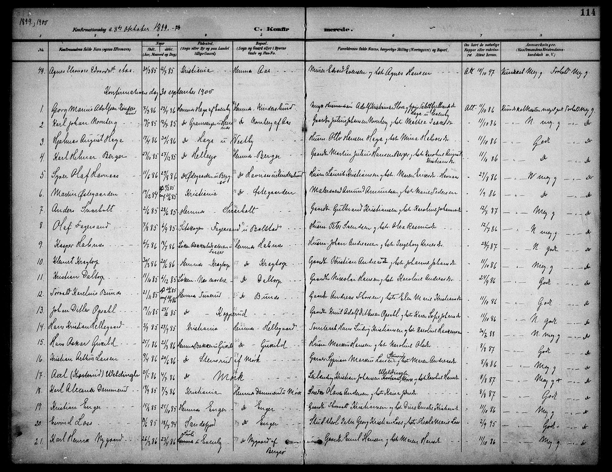 Høland prestekontor Kirkebøker, AV/SAO-A-10346a/F/Fb/L0003: Parish register (official) no. II 3, 1897-1912, p. 114