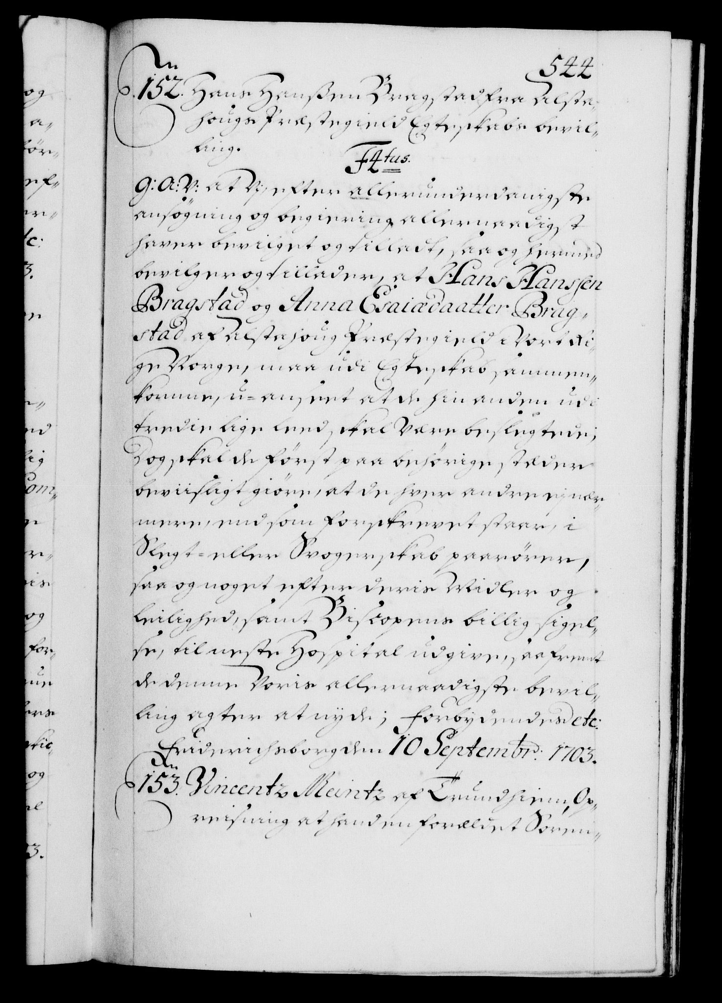 Danske Kanselli 1572-1799, RA/EA-3023/F/Fc/Fca/Fcaa/L0018: Norske registre, 1699-1703, p. 544a