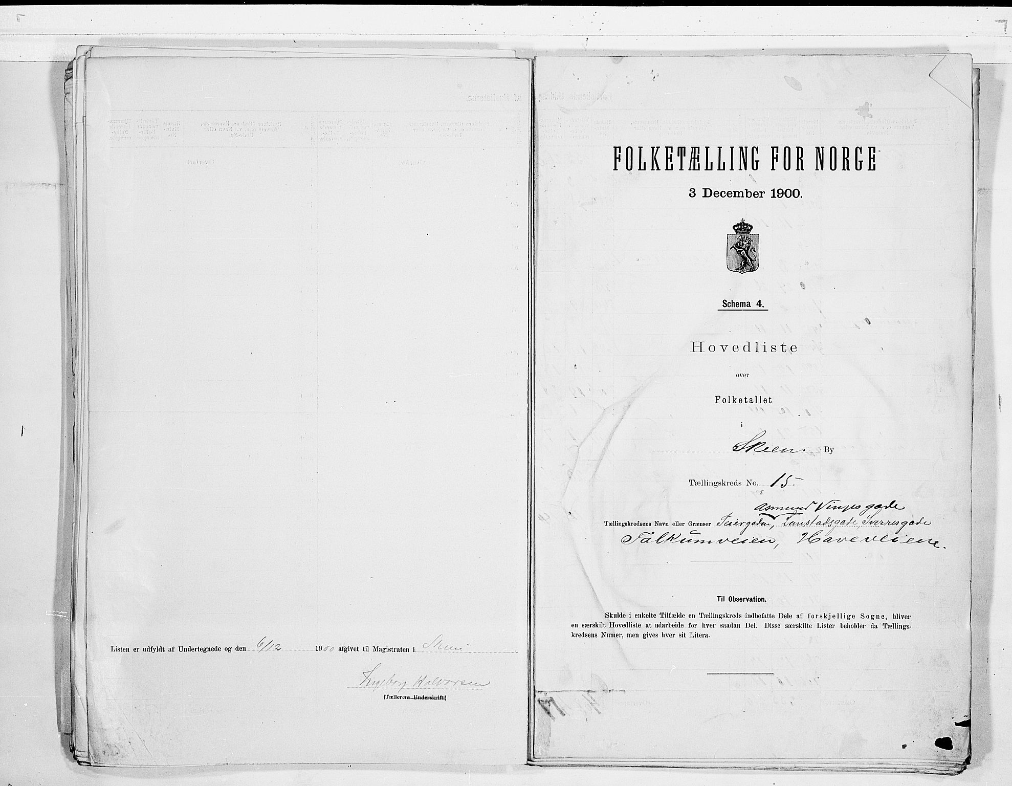 SAKO, 1900 census for Skien, 1900, p. 32