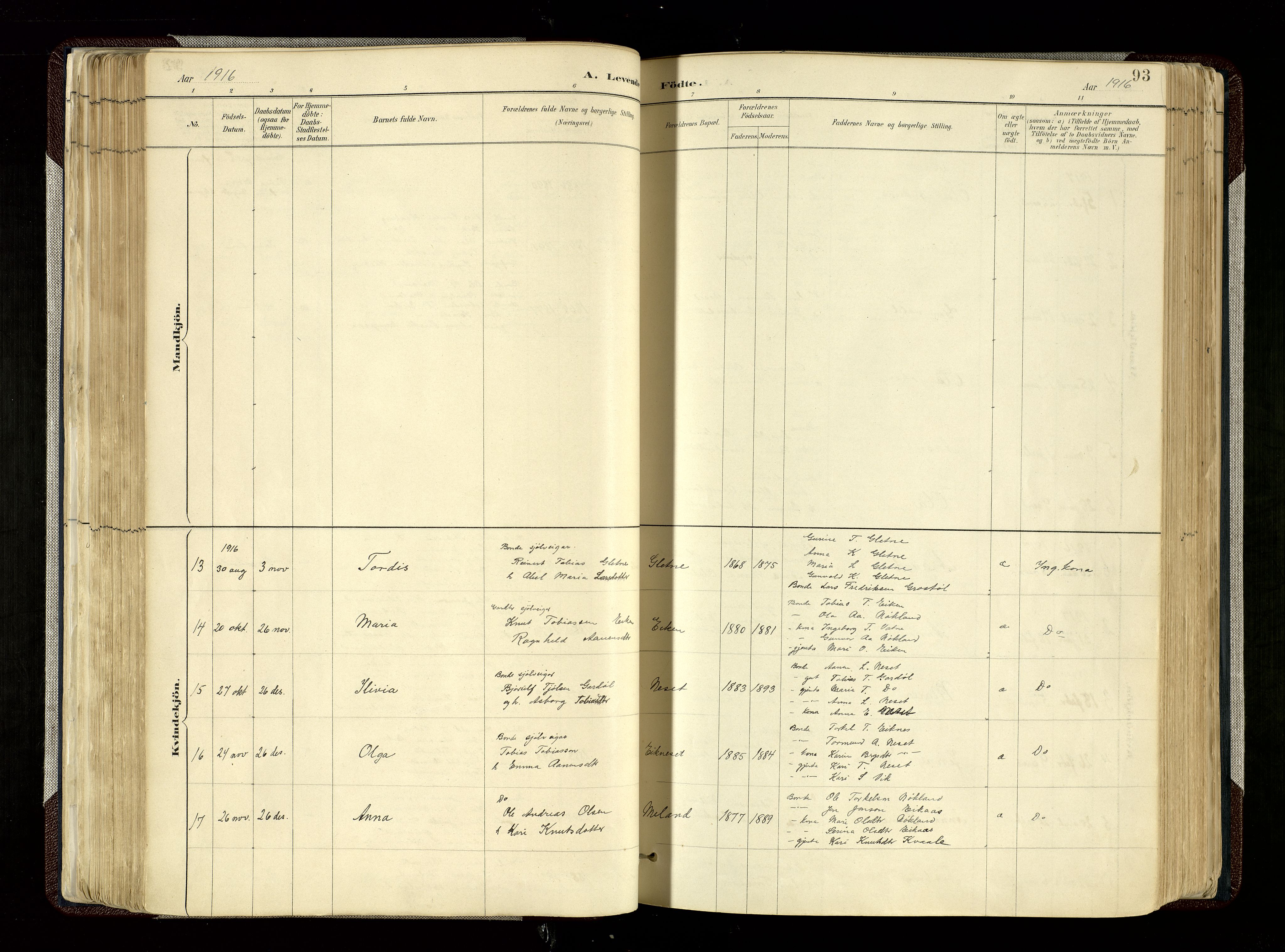 Hægebostad sokneprestkontor, SAK/1111-0024/F/Fa/Fab/L0004: Parish register (official) no. A 4, 1887-1929, p. 93
