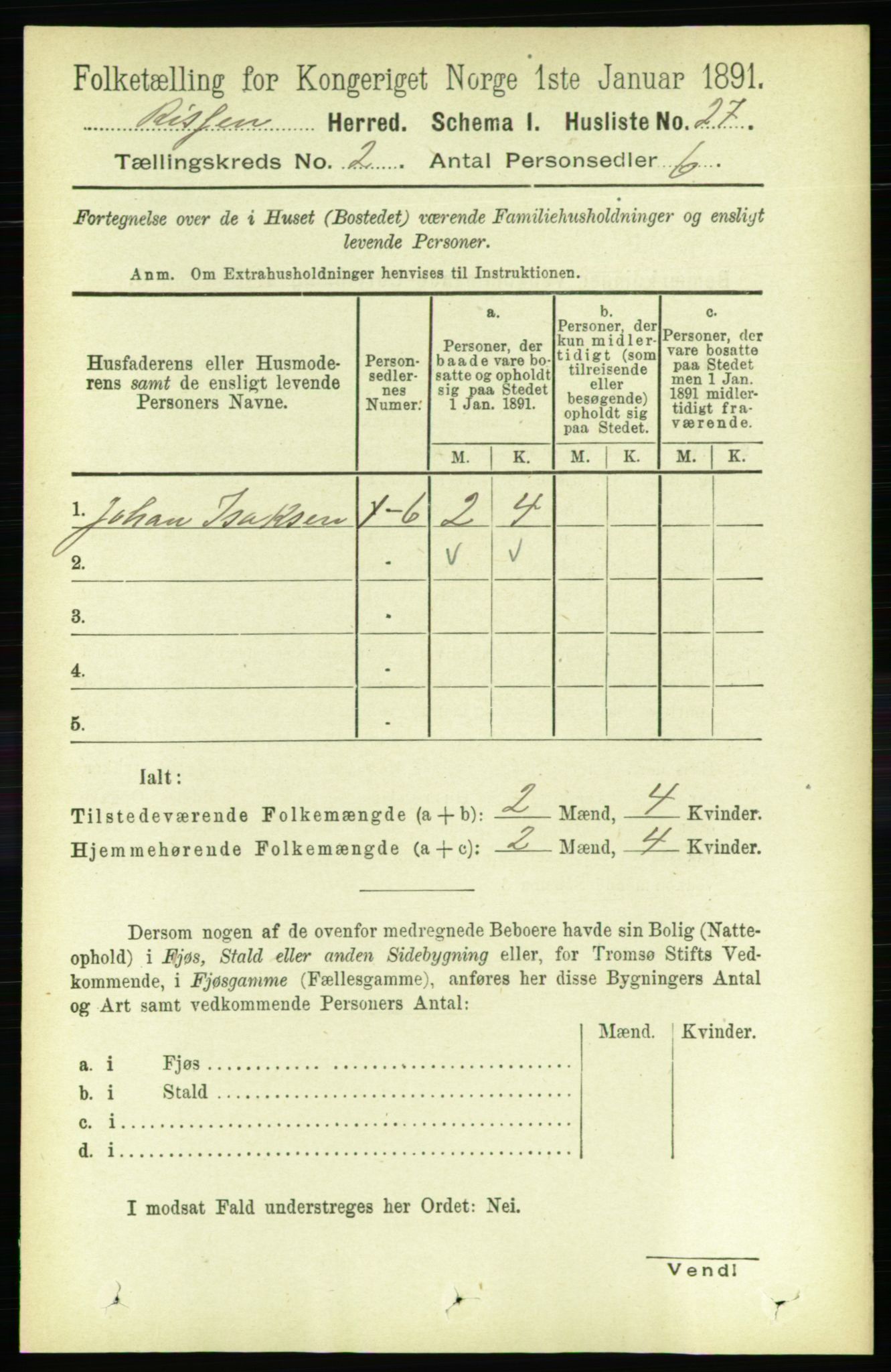 RA, 1891 census for 1624 Rissa, 1891, p. 1091