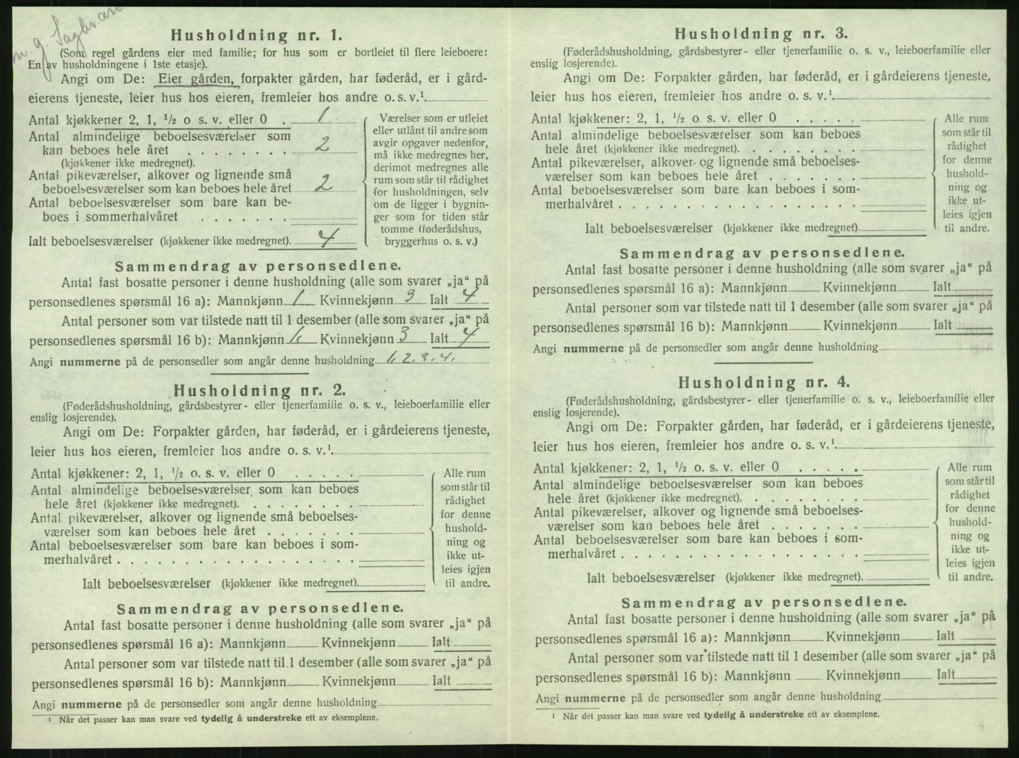 SAT, 1920 census for Klinga, 1920, p. 692