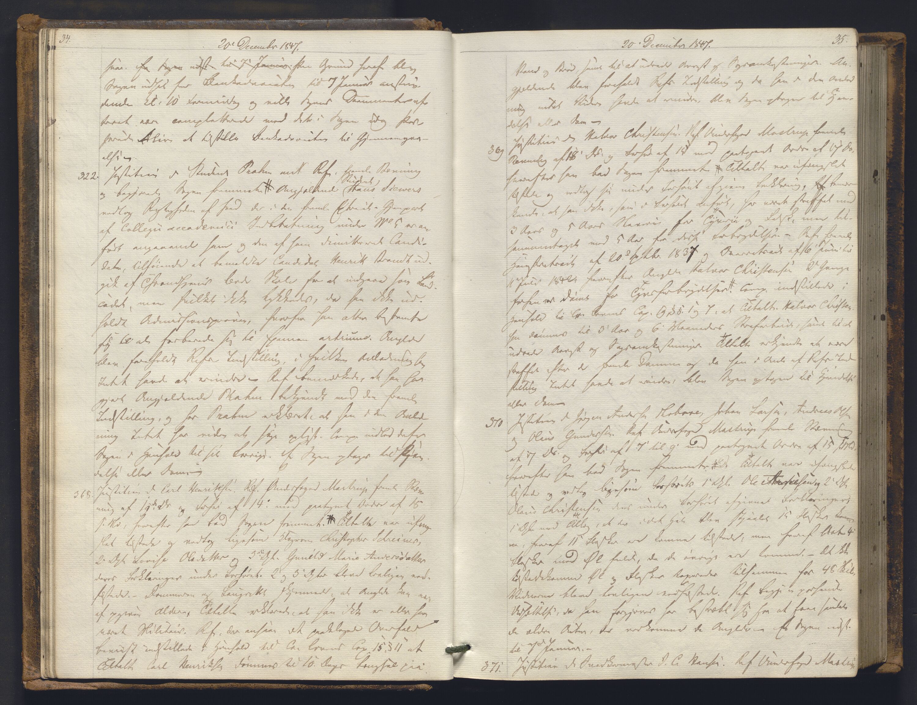 Christiania byfogd, AV/SAO-A-11543/F/Fc/L0014: Ekstrarettsprotokoll, 1847-1853, p. 34-35