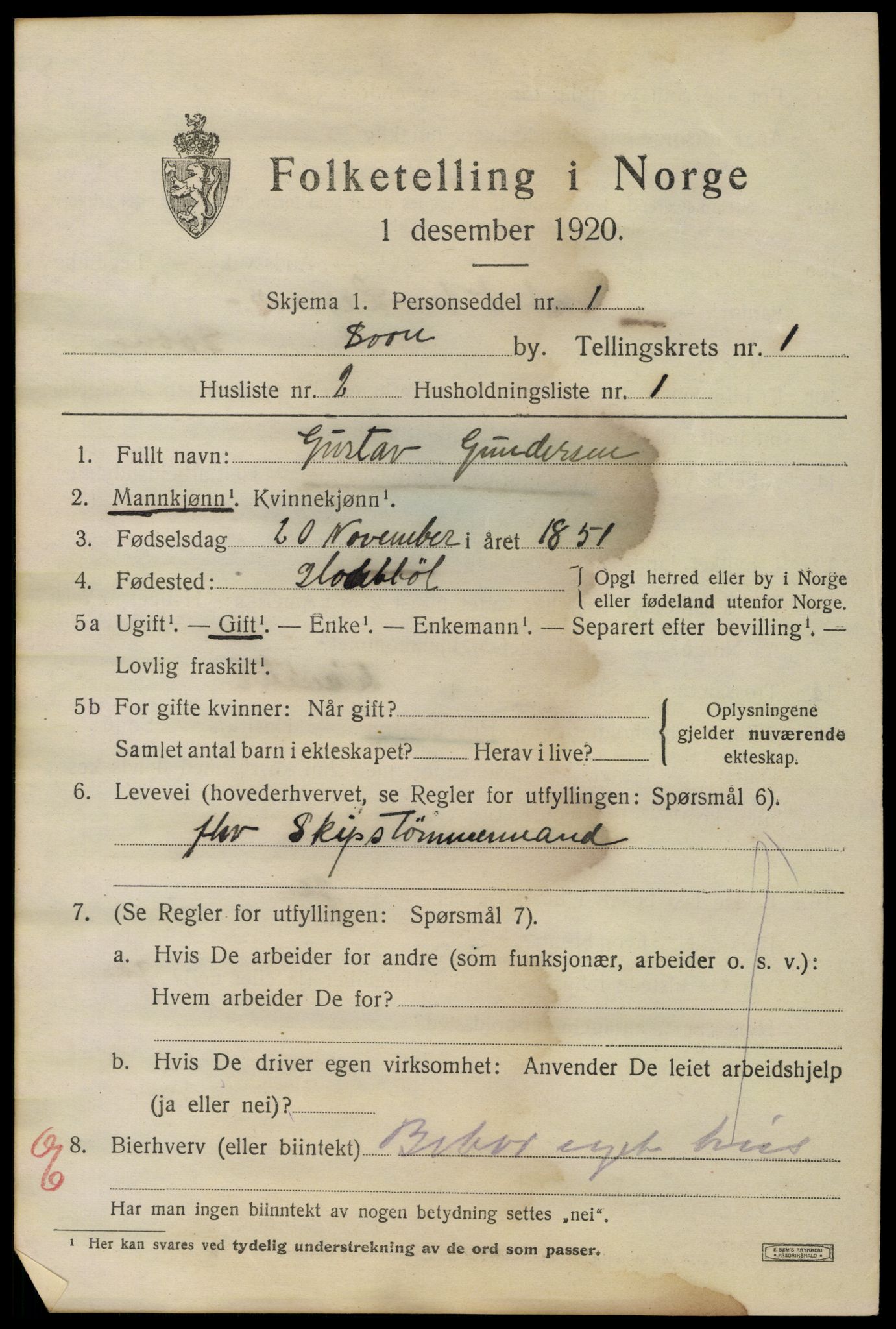 SAO, 1920 census for Son, 1920, p. 566