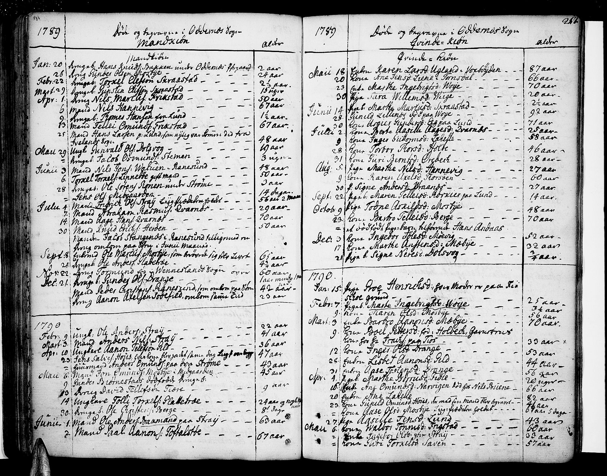 Oddernes sokneprestkontor, SAK/1111-0033/F/Fa/Faa/L0004: Parish register (official) no. A 4, 1764-1820, p. 217