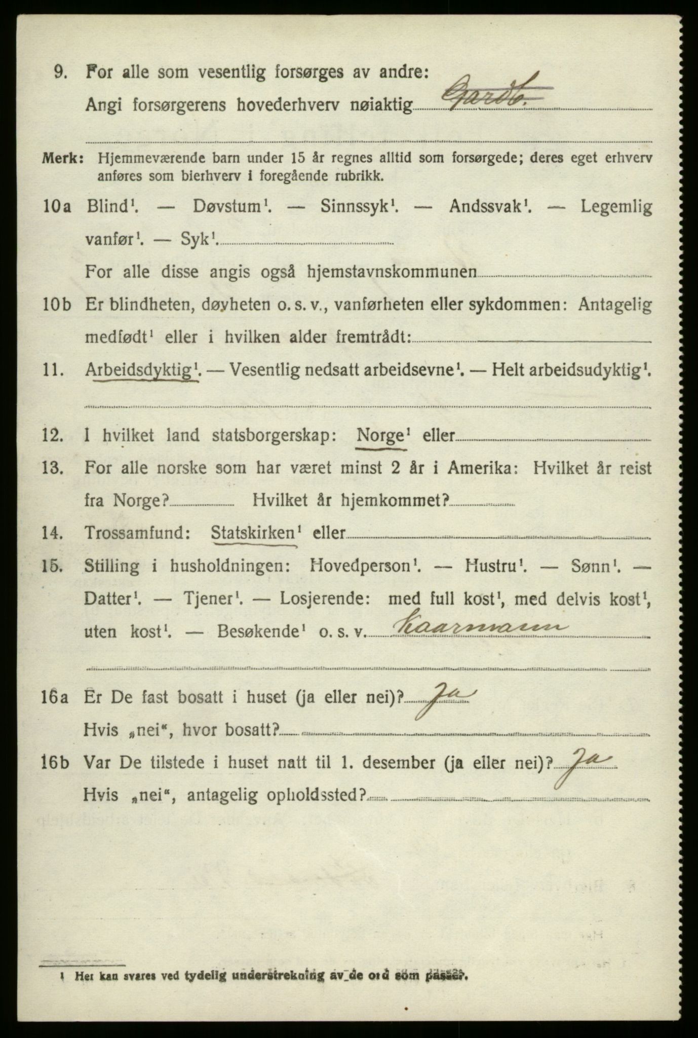 SAB, 1920 census for Stryn, 1920, p. 2157