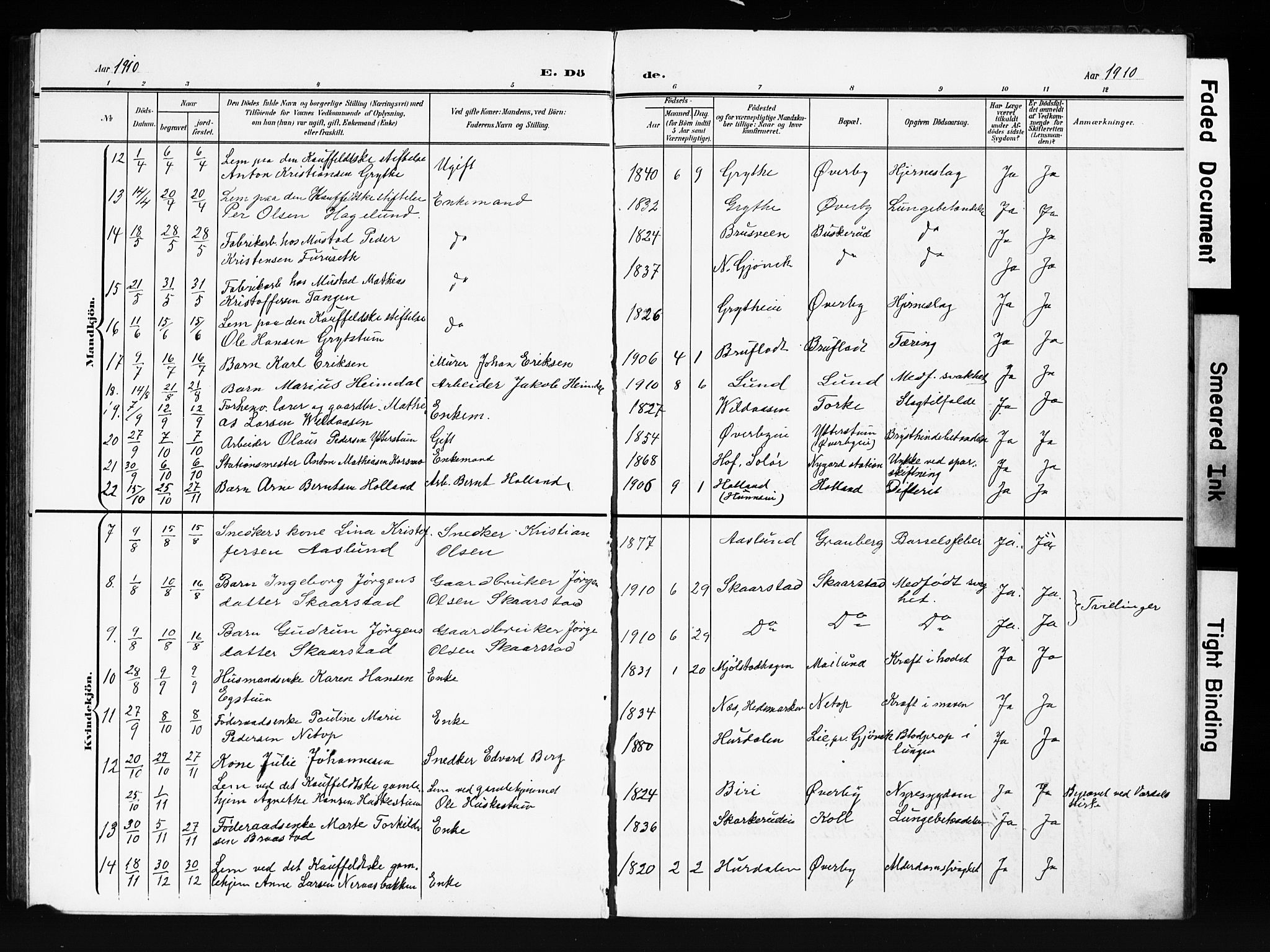 Vardal prestekontor, SAH/PREST-100/H/Ha/Hab/L0013: Parish register (copy) no. 13, 1904-1915