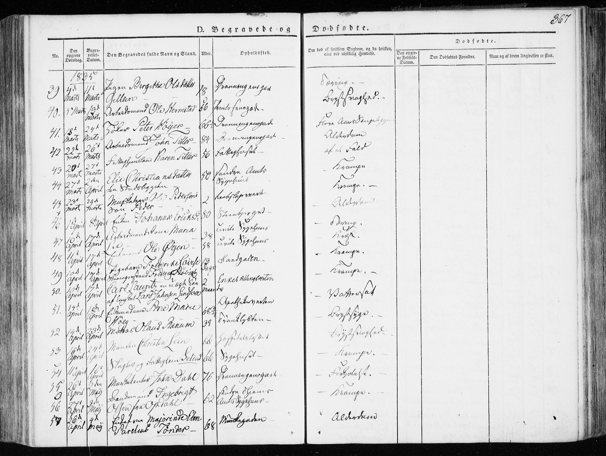 Ministerialprotokoller, klokkerbøker og fødselsregistre - Sør-Trøndelag, SAT/A-1456/601/L0047: Parish register (official) no. 601A15, 1831-1839, p. 367