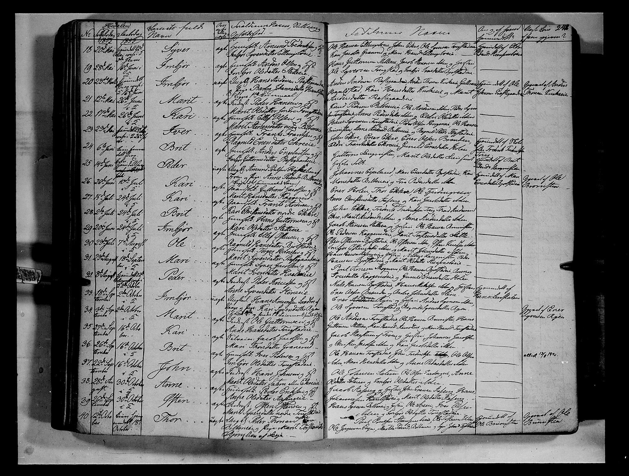 Vågå prestekontor, SAH/PREST-076/H/Ha/Haa/L0005: Parish register (official) no. 5 /2, 1842-1856, p. 241