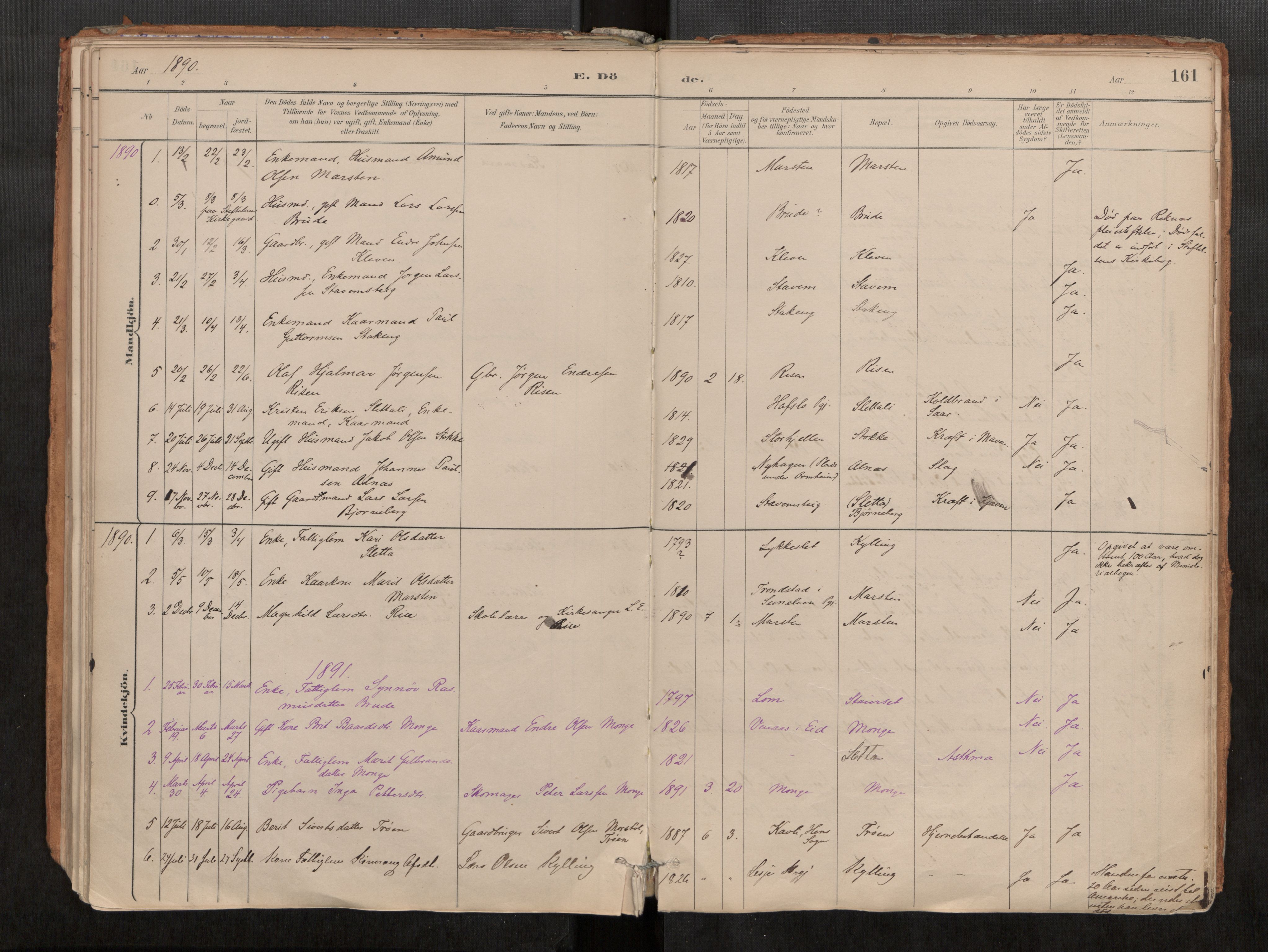 Ministerialprotokoller, klokkerbøker og fødselsregistre - Møre og Romsdal, SAT/A-1454/546/L0599: Parish register (official) no. 546A03, 1882-1920, p. 161