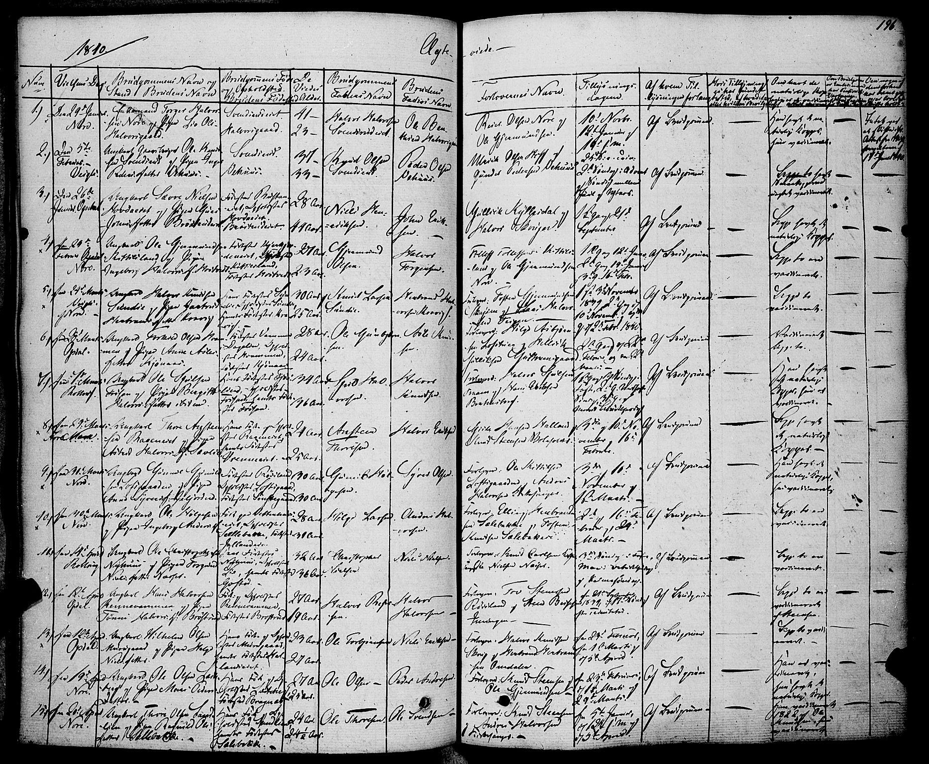 Rollag kirkebøker, SAKO/A-240/F/Fa/L0007: Parish register (official) no. I 7, 1828-1847, p. 196