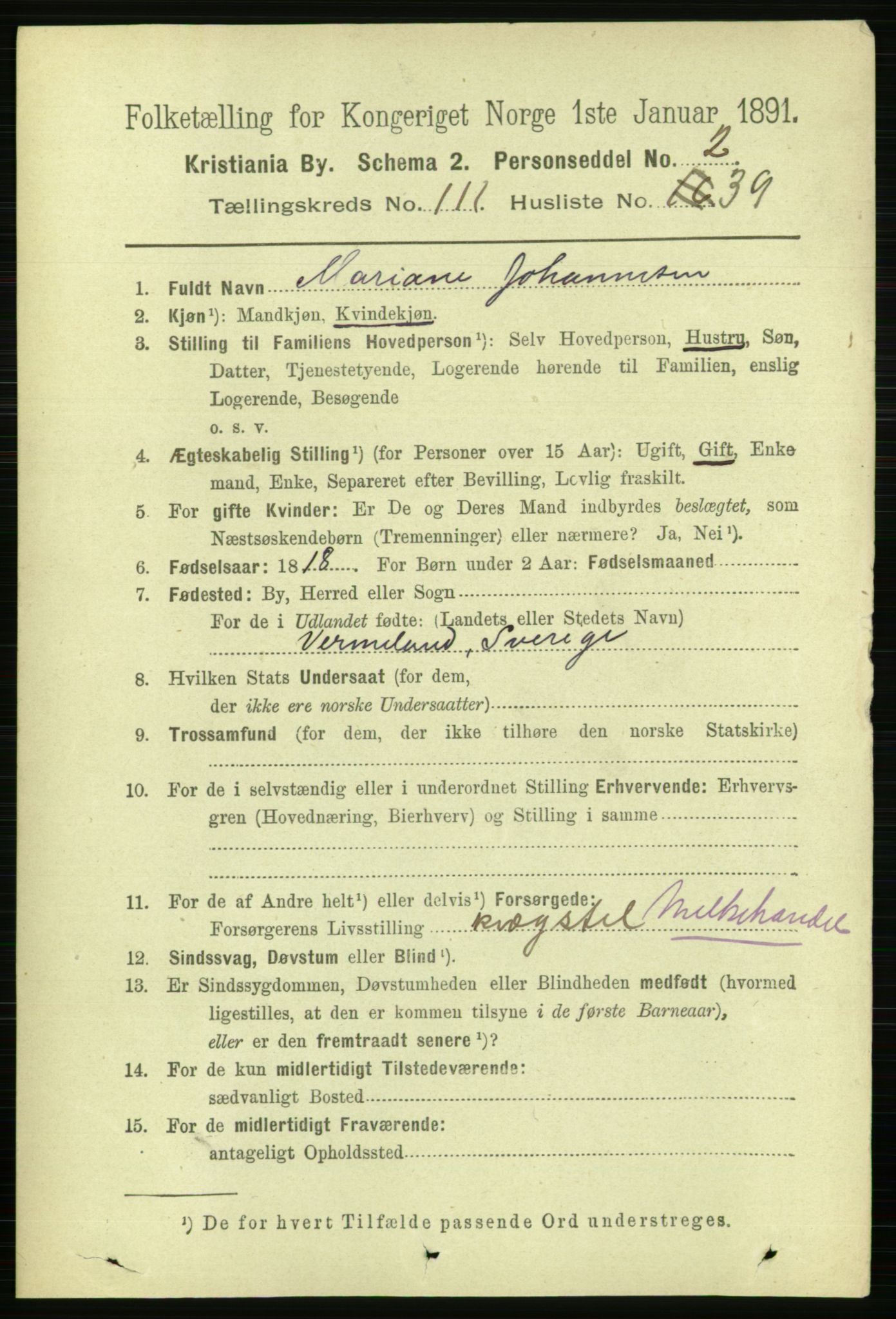 RA, 1891 census for 0301 Kristiania, 1891, p. 58936