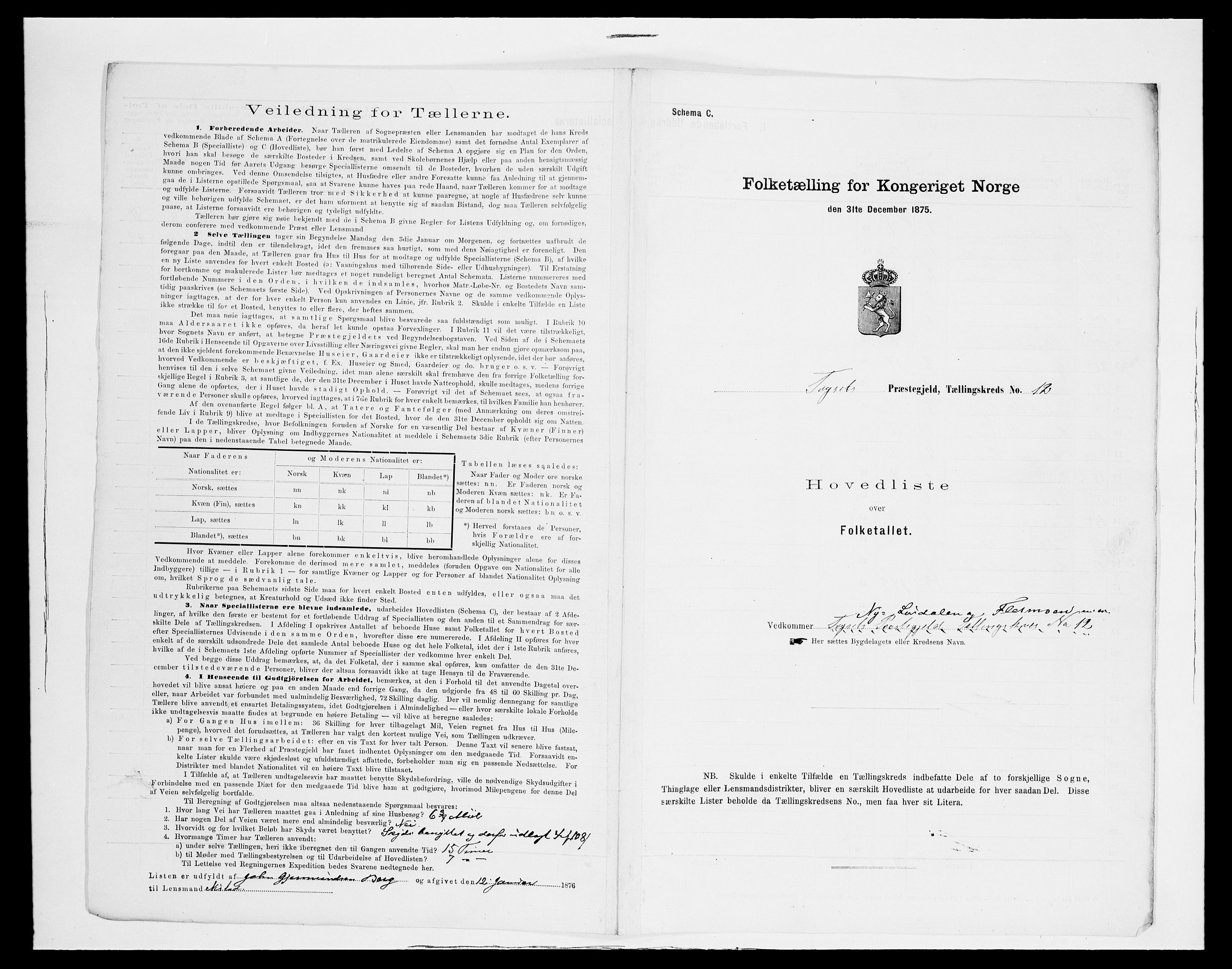 SAH, 1875 census for 0428P Trysil, 1875, p. 39