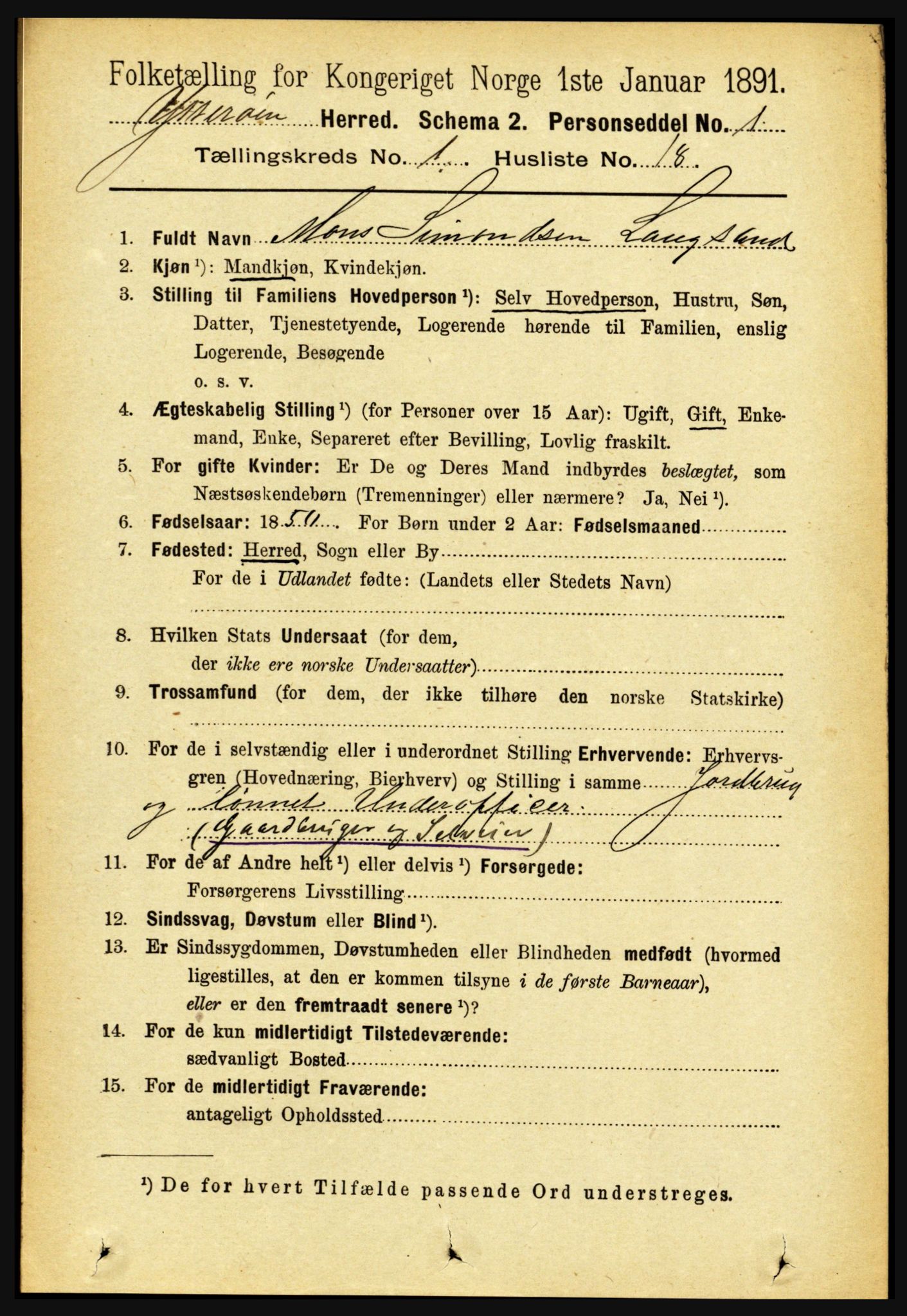 RA, 1891 census for 1722 Ytterøy, 1891, p. 221