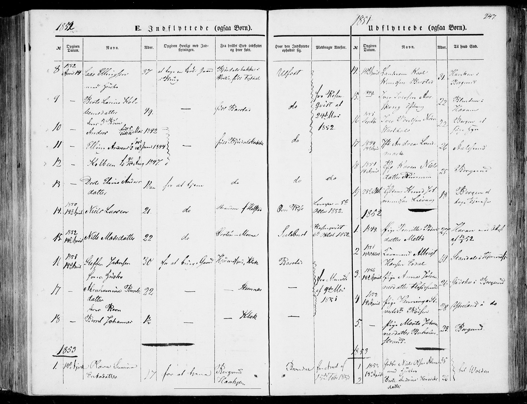 Ministerialprotokoller, klokkerbøker og fødselsregistre - Møre og Romsdal, SAT/A-1454/510/L0121: Parish register (official) no. 510A01, 1848-1877, p. 247