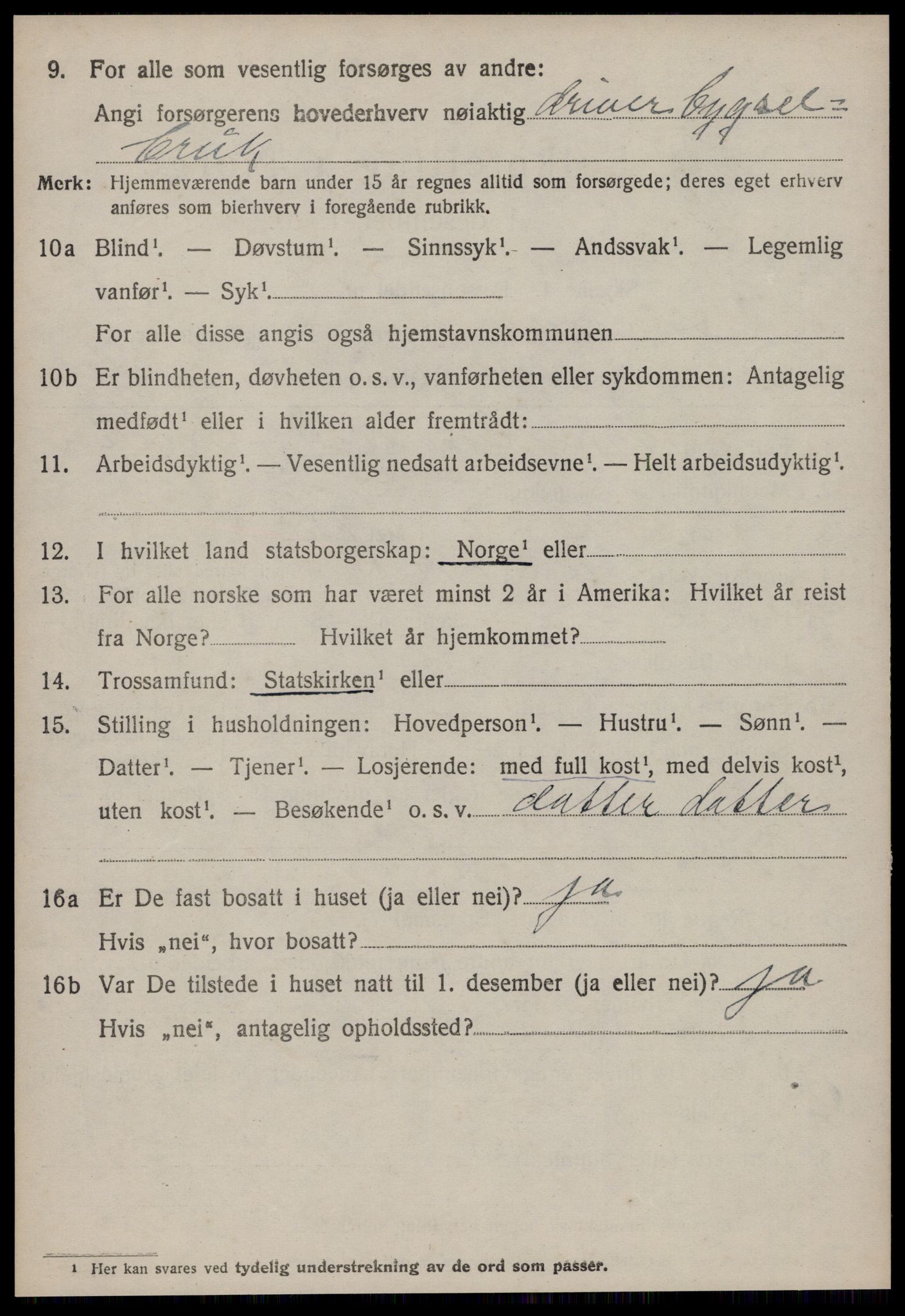 SAT, 1920 census for Nesset, 1920, p. 941