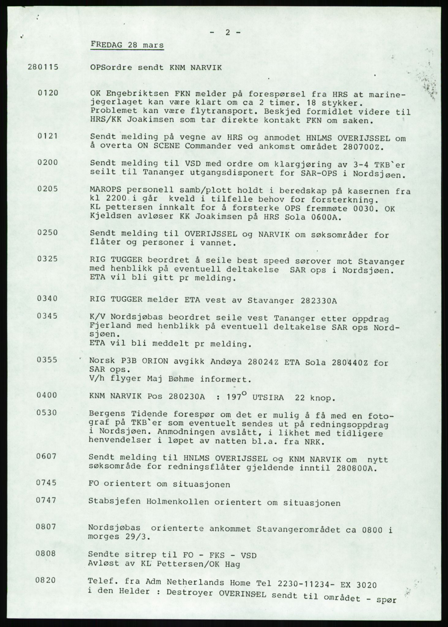 Justisdepartementet, Granskningskommisjonen ved Alexander Kielland-ulykken 27.3.1980, RA/S-1165/D/L0017: P Hjelpefartøy (Doku.liste + P1-P6 av 6)/Q Hovedredningssentralen (Q0-Q27 av 27), 1980-1981, p. 249