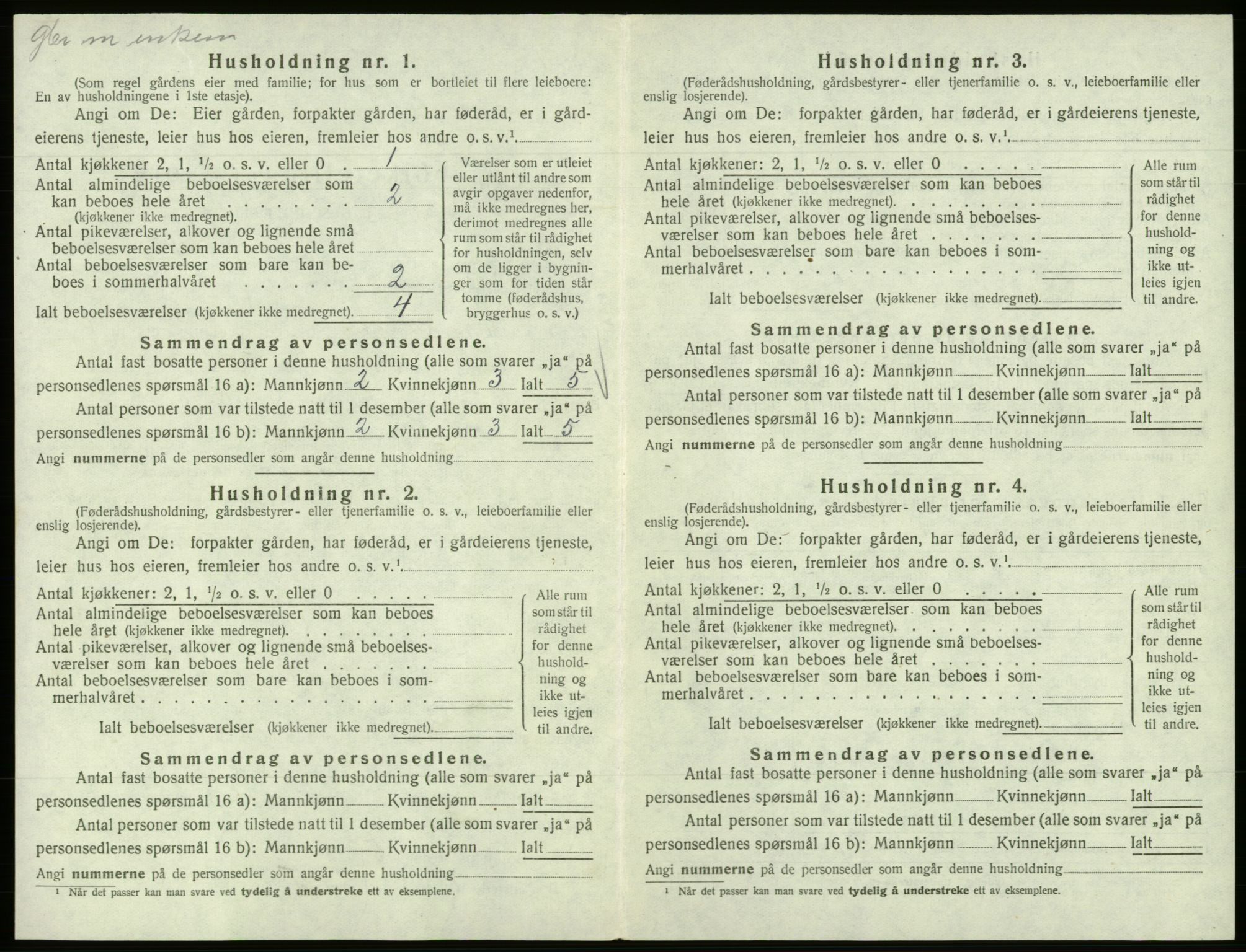 SAB, 1920 census for Samnanger, 1920, p. 322