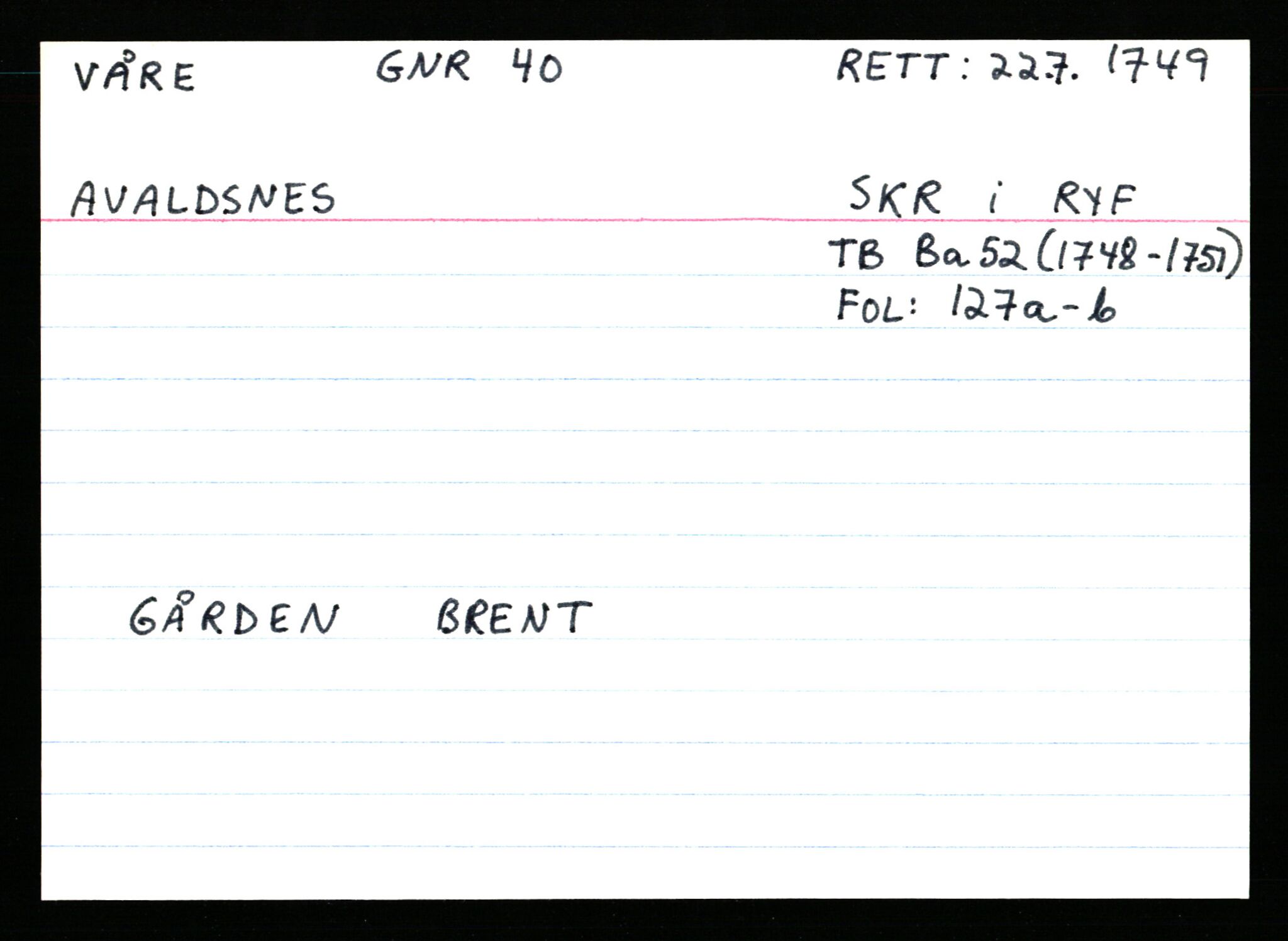 Statsarkivet i Stavanger, AV/SAST-A-101971/03/Y/Ym/L0068: Åstedskort sortert etter gårdsnavn: Vormedal - Ytrevold, 1600-1950, p. 409