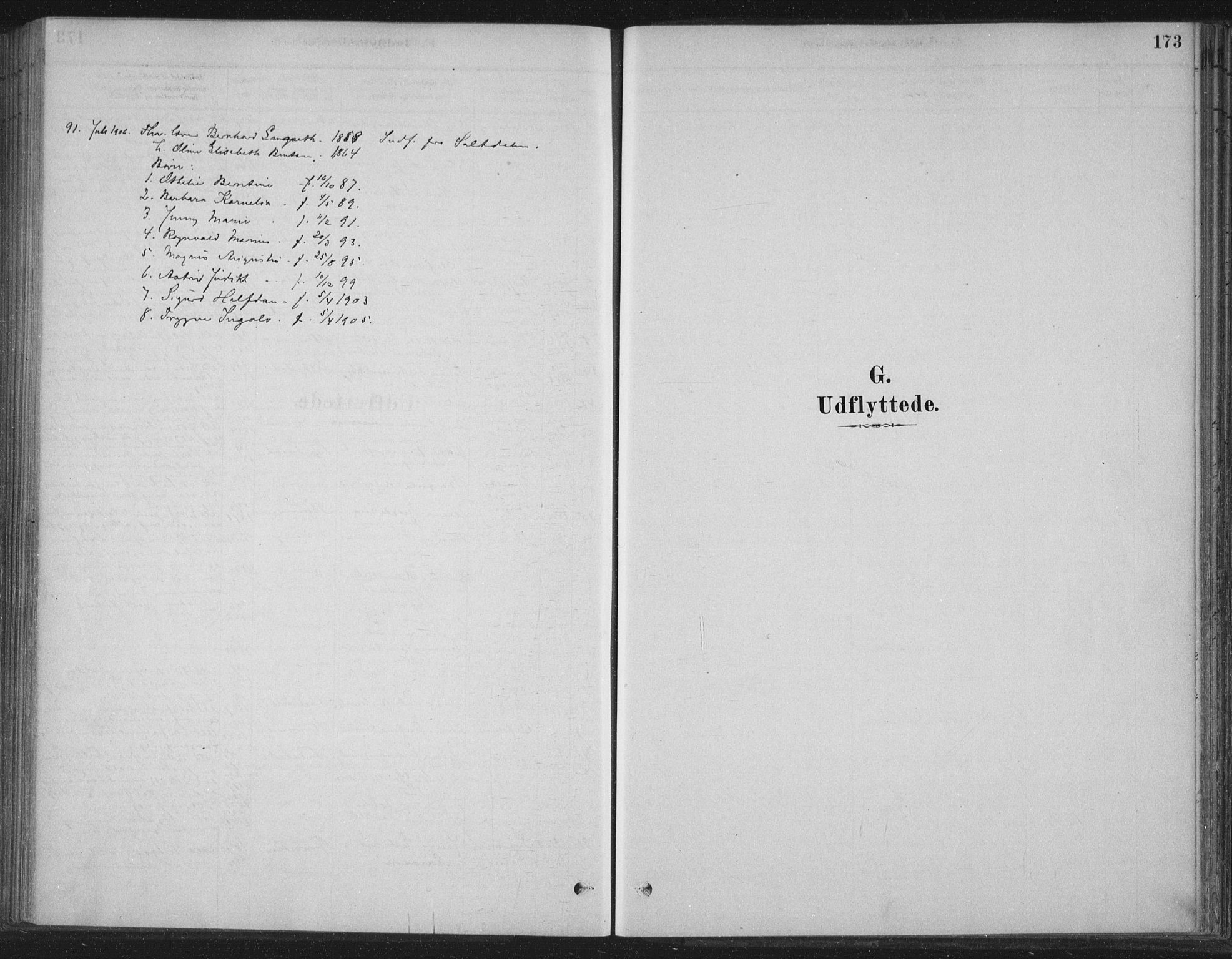 Ministerialprotokoller, klokkerbøker og fødselsregistre - Nordland, SAT/A-1459/825/L0361: Parish register (official) no. 825A15, 1878-1893, p. 173