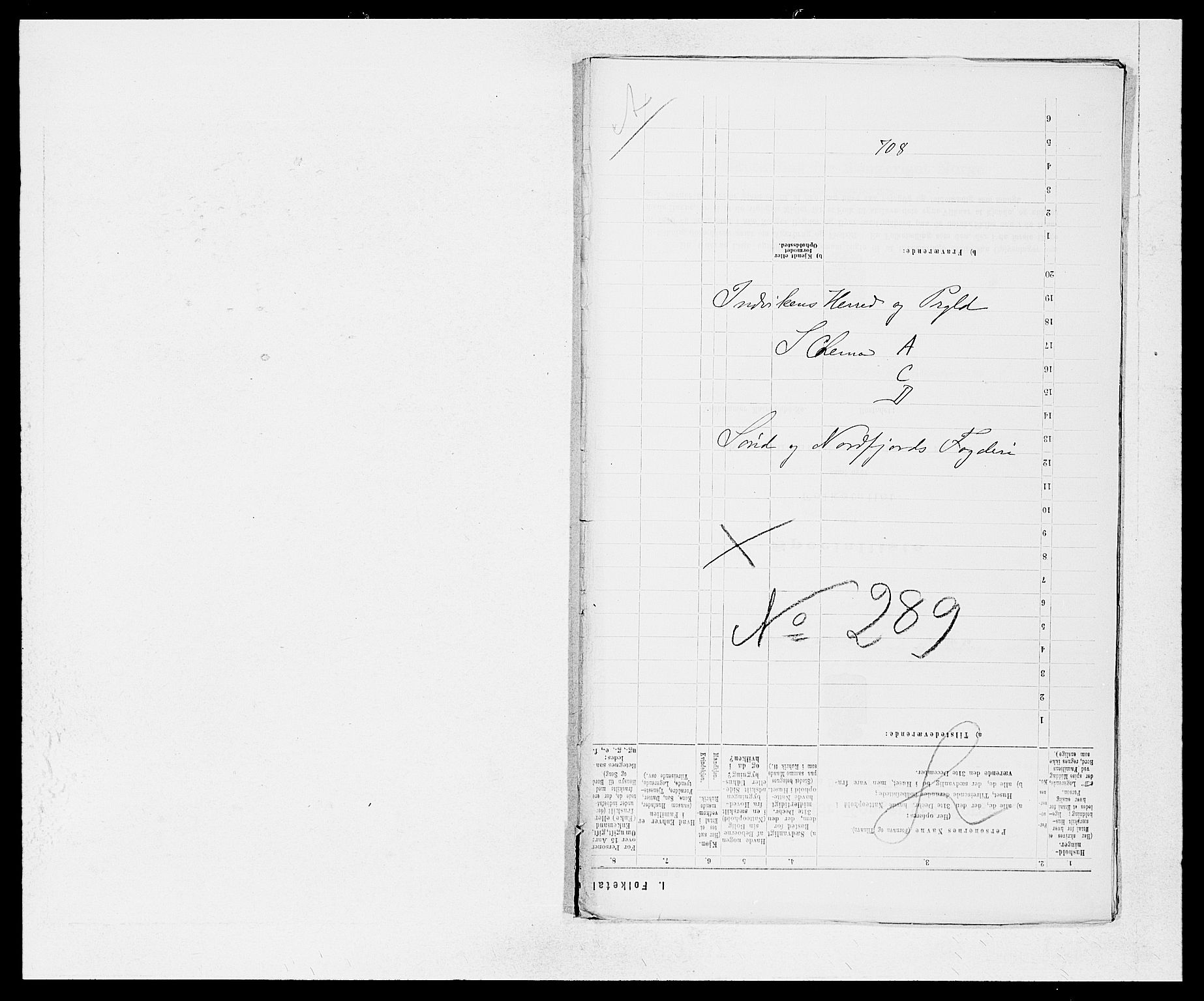 SAB, 1875 Census for 1447P Innvik, 1875, p. 1