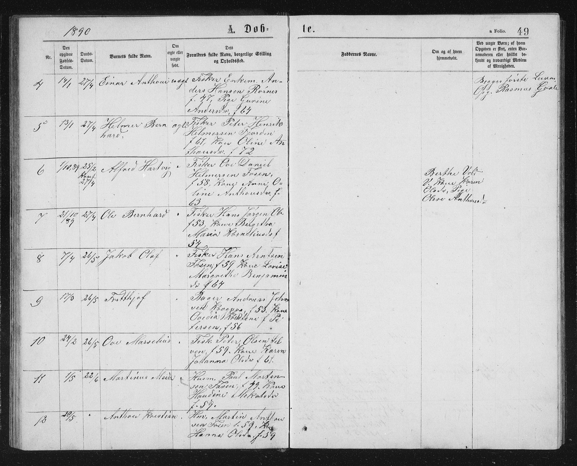 Ministerialprotokoller, klokkerbøker og fødselsregistre - Sør-Trøndelag, SAT/A-1456/662/L0756: Parish register (copy) no. 662C01, 1869-1891, p. 49