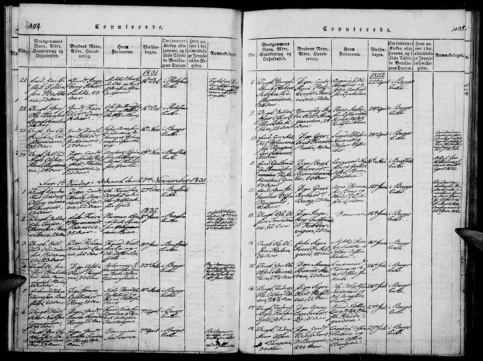 Sør-Aurdal prestekontor, SAH/PREST-128/H/Ha/Haa/L0003: Parish register (official) no. 3, 1825-1840, p. 404a-405a