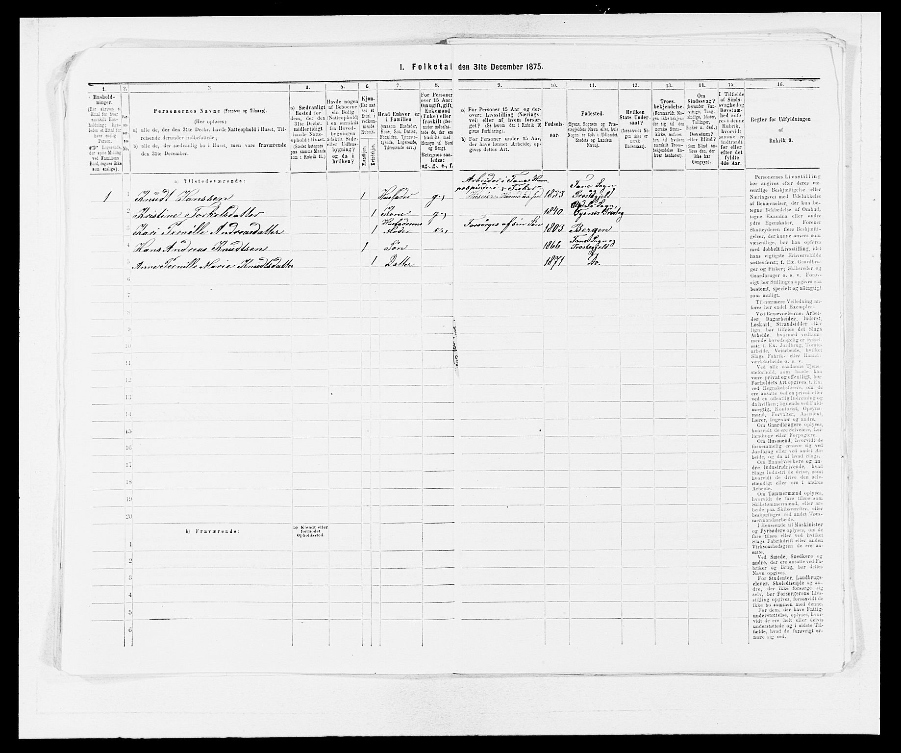 SAB, 1875 census for 1249P Fana, 1875, p. 785