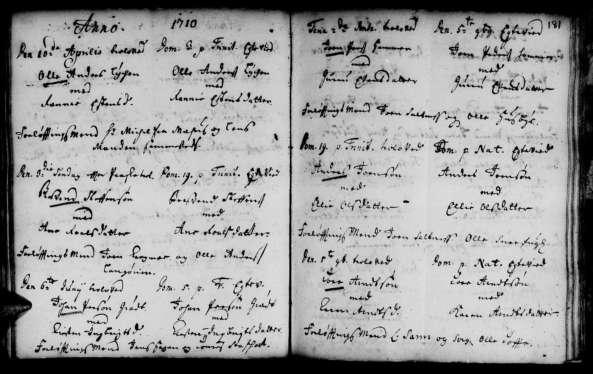 Ministerialprotokoller, klokkerbøker og fødselsregistre - Sør-Trøndelag, SAT/A-1456/666/L0783: Parish register (official) no. 666A01, 1702-1753, p. 181