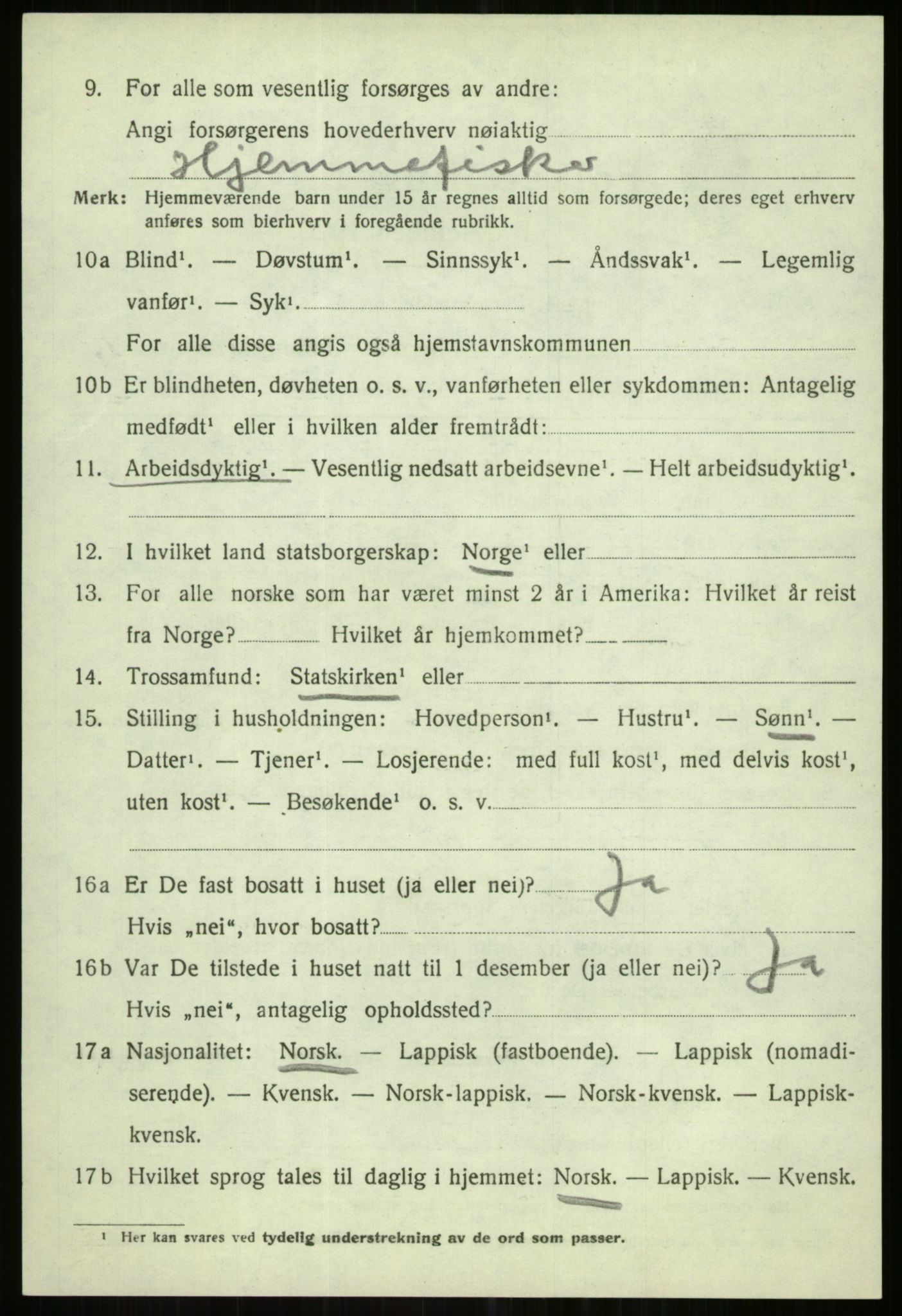 SATØ, 1920 census for Karlsøy, 1920, p. 1696
