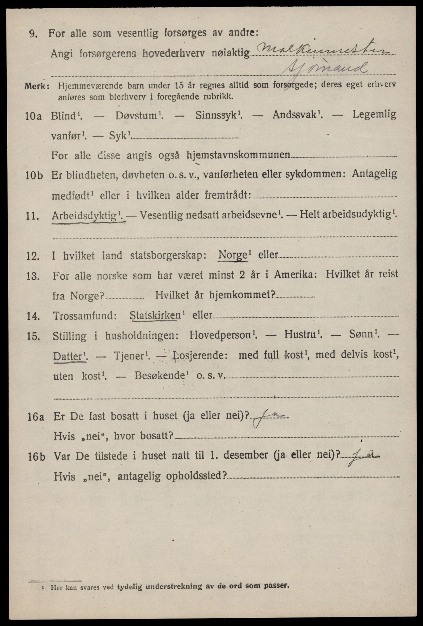 SAST, 1920 census for Skåre, 1920, p. 7881