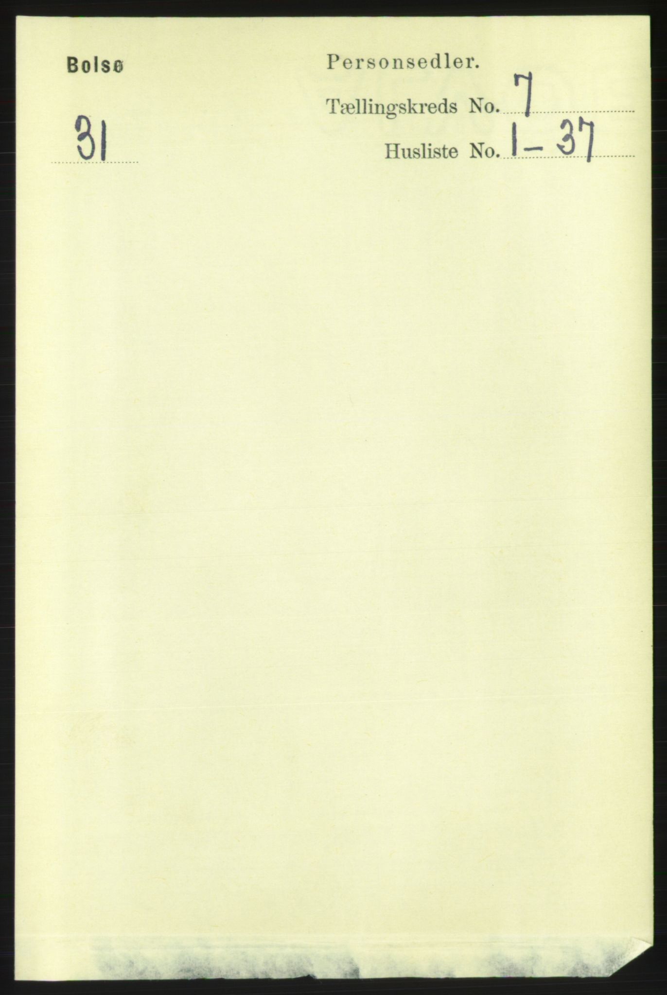 RA, 1891 census for 1544 Bolsøy, 1891, p. 4190