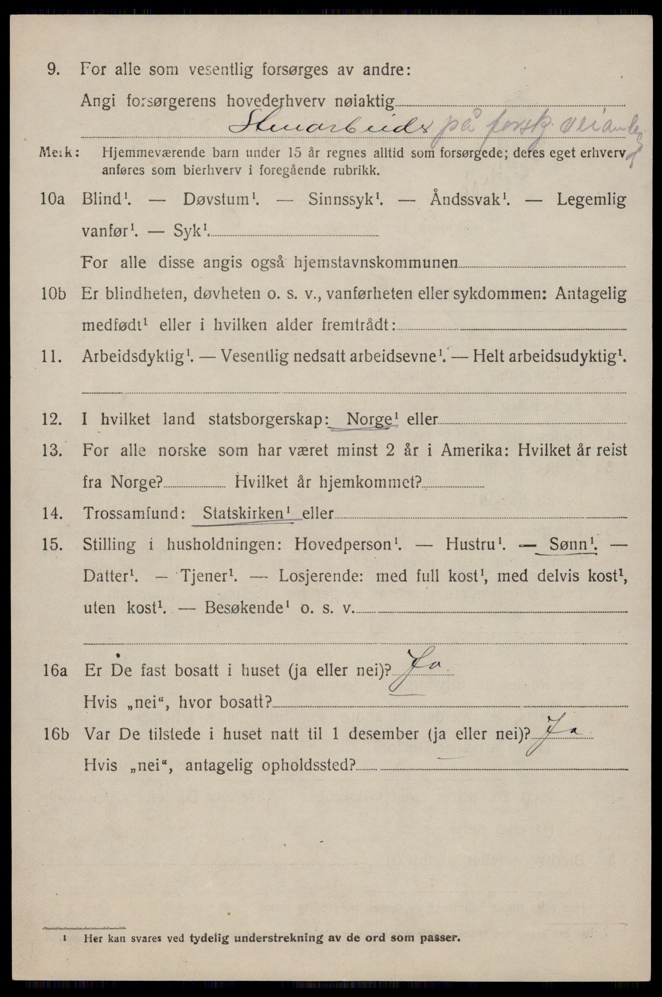 SAST, 1920 census for Bokn, 1920, p. 1323