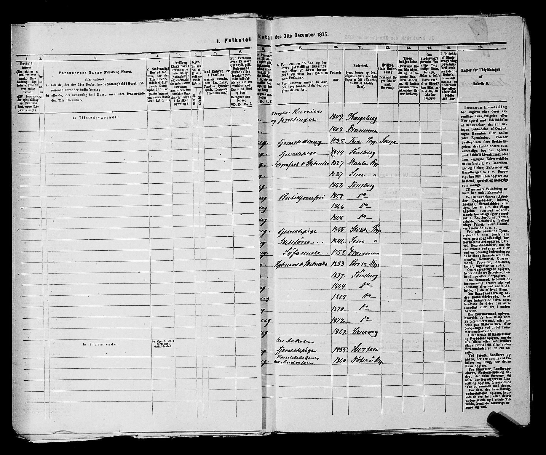 SAKO, 1875 census for 0705P Tønsberg, 1875, p. 56