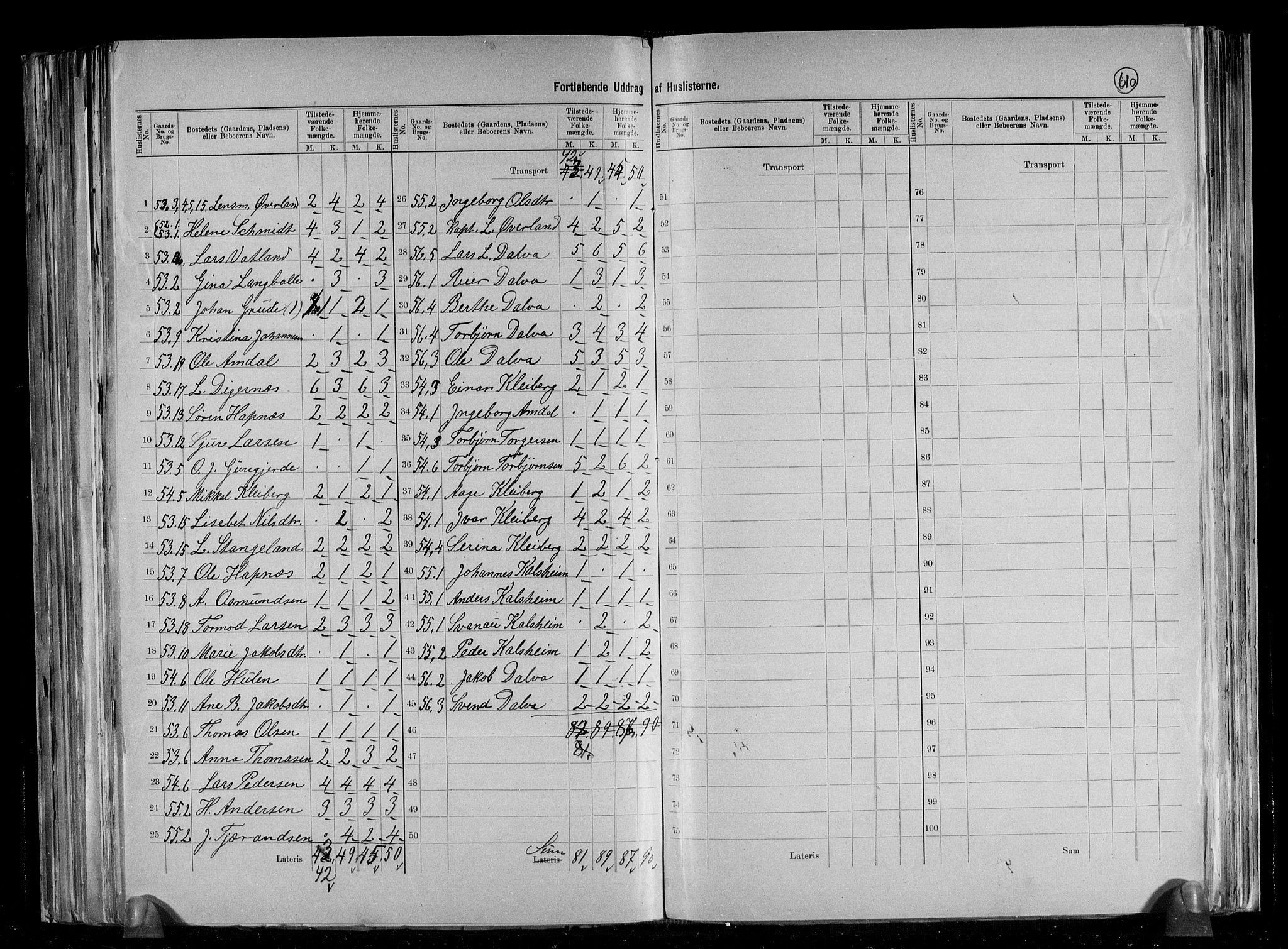 RA, 1891 census for 1139 Nedstrand, 1891, p. 20