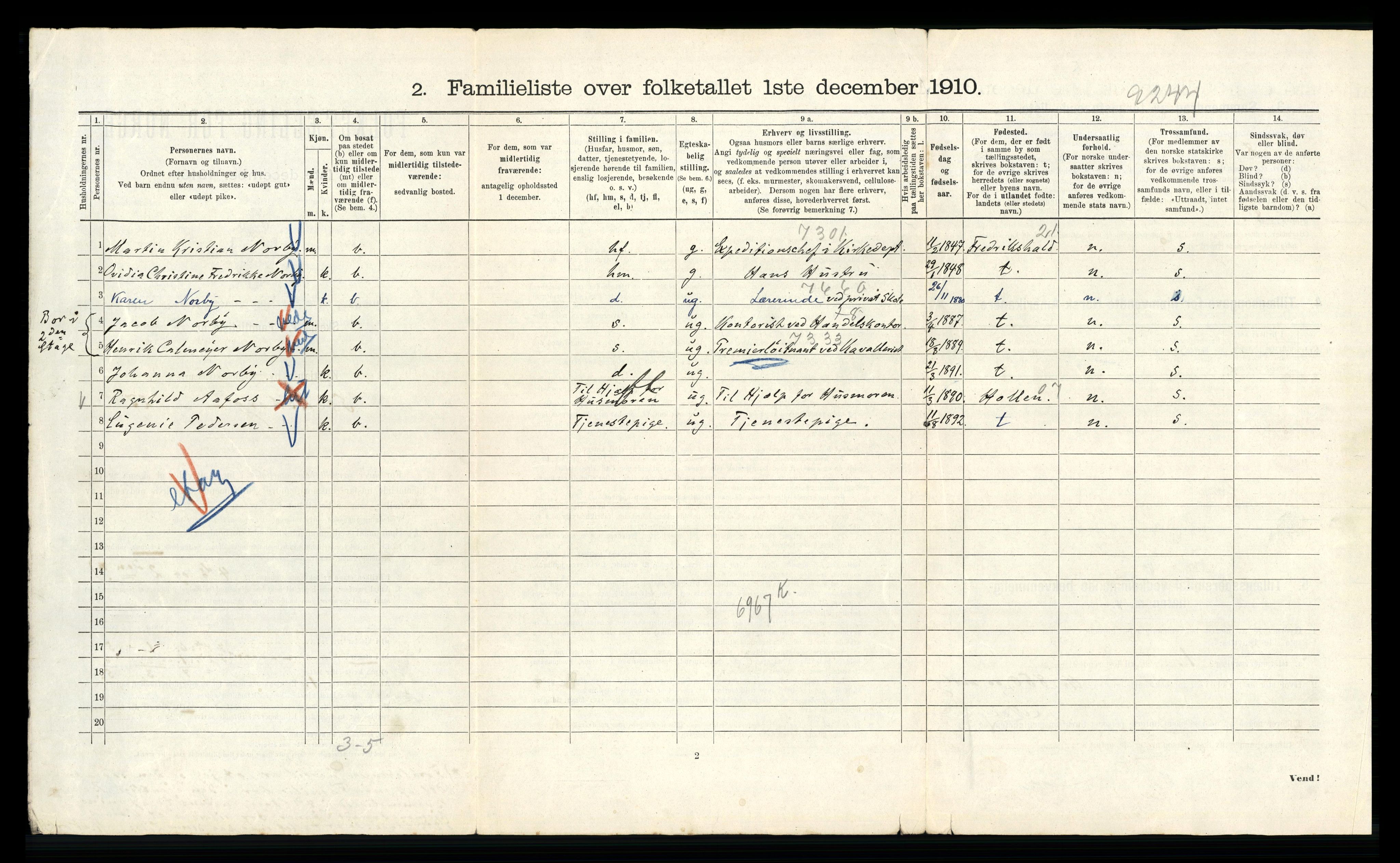 RA, 1910 census for Kristiania, 1910, p. 97888