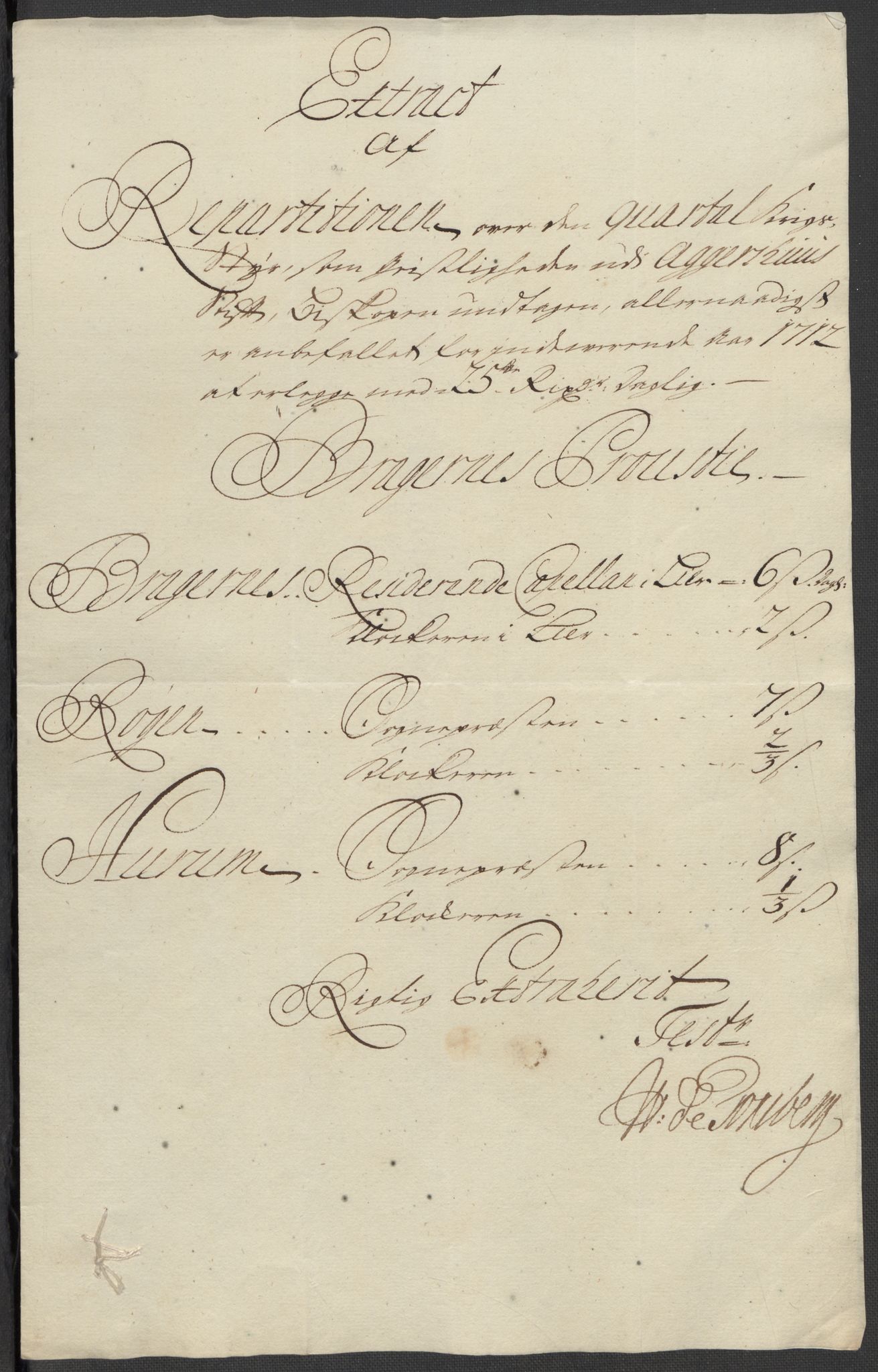 Rentekammeret inntil 1814, Reviderte regnskaper, Fogderegnskap, AV/RA-EA-4092/R31/L1707: Fogderegnskap Hurum, Røyken, Eiker, Lier og Buskerud, 1712, p. 232