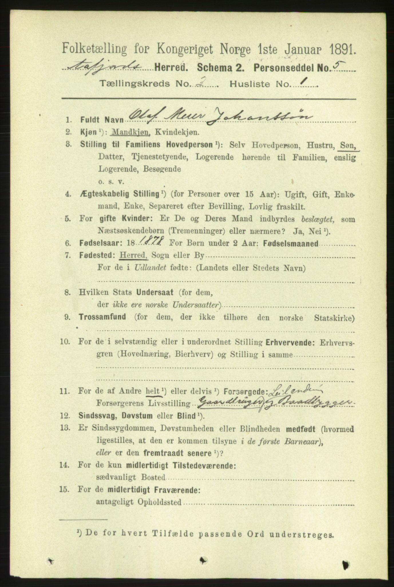 RA, 1891 census for 1630 Åfjord, 1891, p. 576