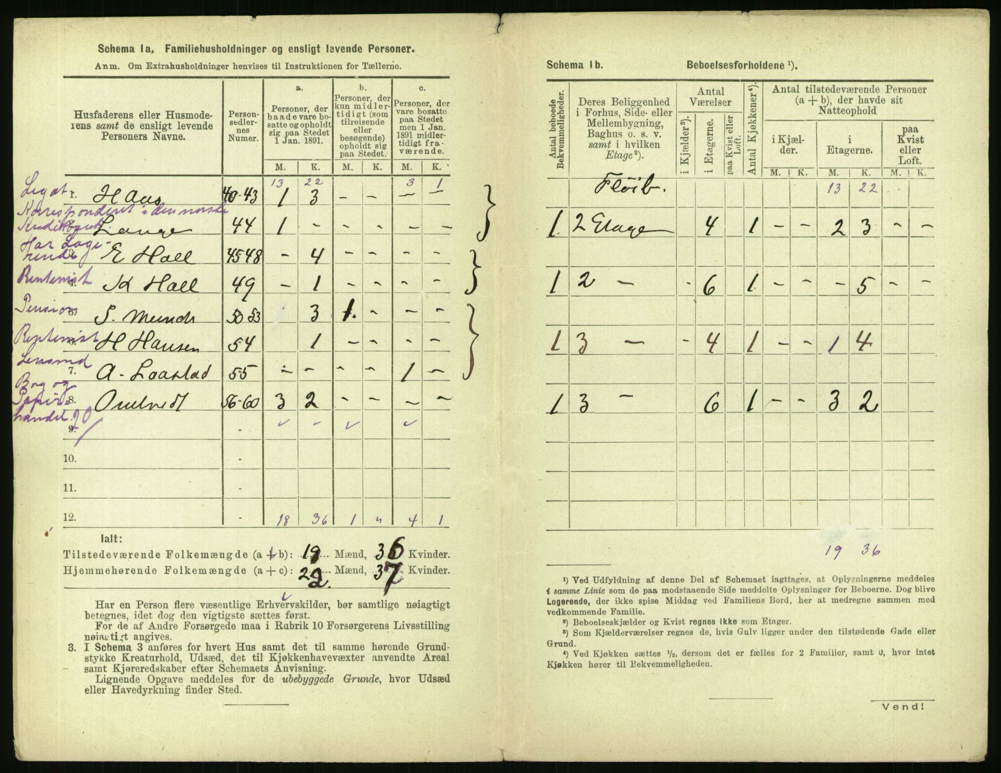 RA, 1891 census for 0301 Kristiania, 1891, p. 41266